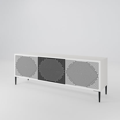 POLYGON ILLUSION 3-Door TV Cabinet