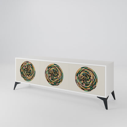 GREEN CIRCLES 3-Door TV Cabinet