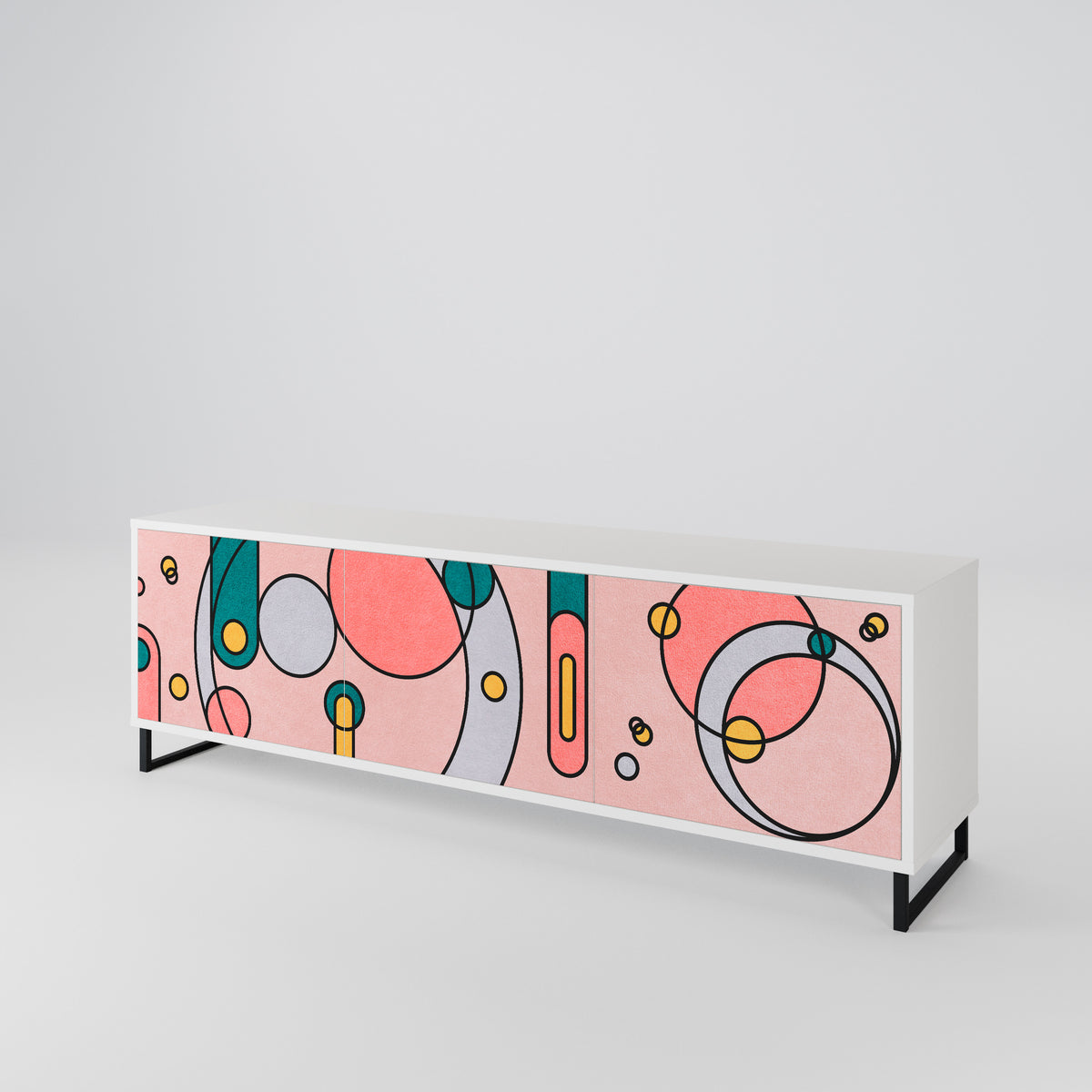 GOSSAMER ECHOES 3-Door TV Cabinet