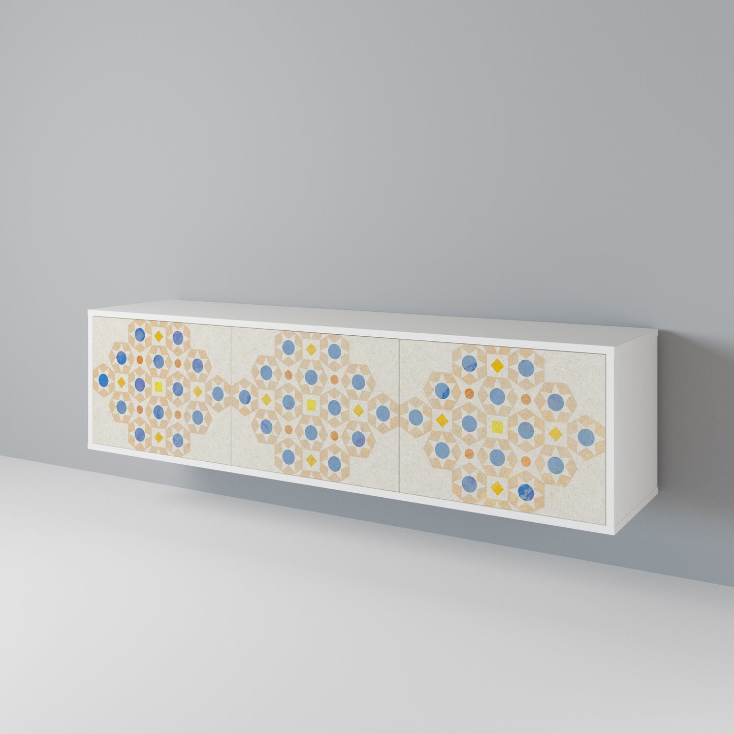 PATTERNED PRISM 3-Door TV Cabinet