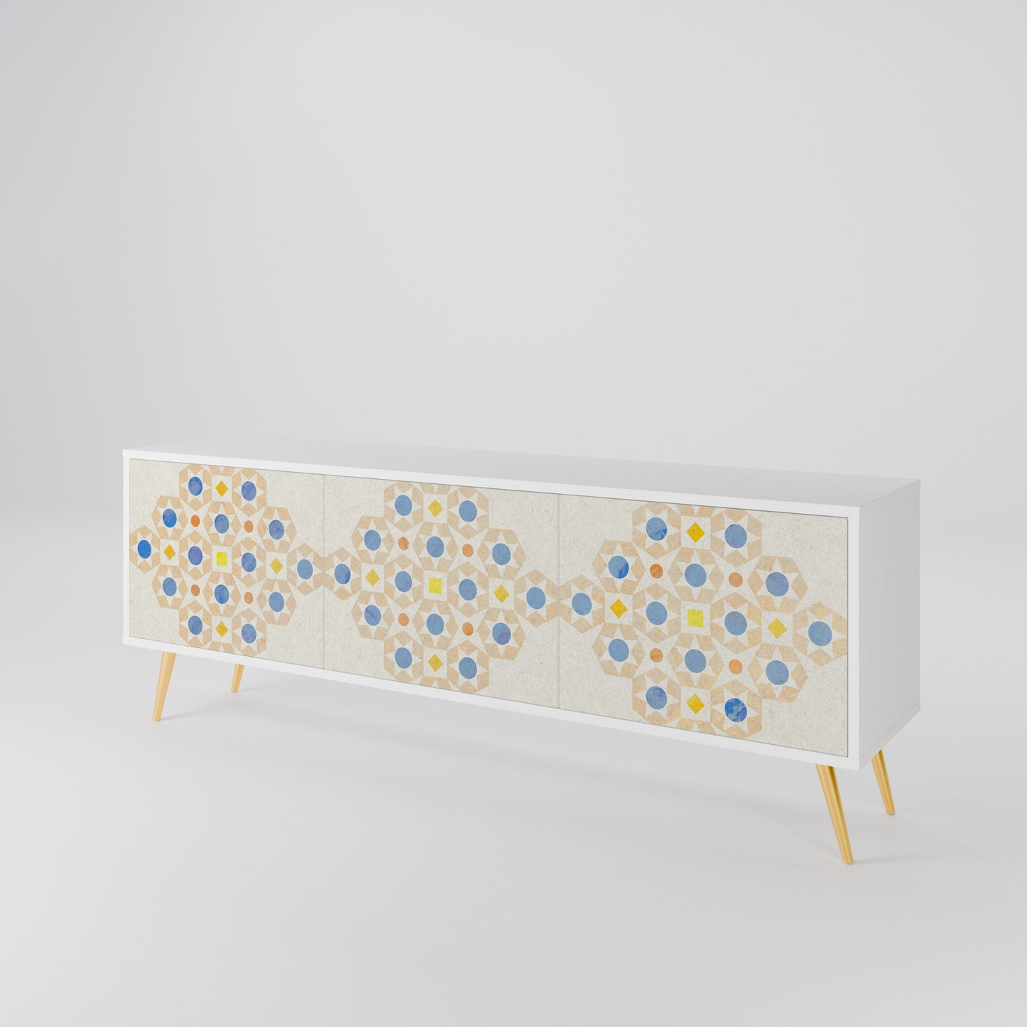 PATTERNED PRISM 3-Door TV Cabinet