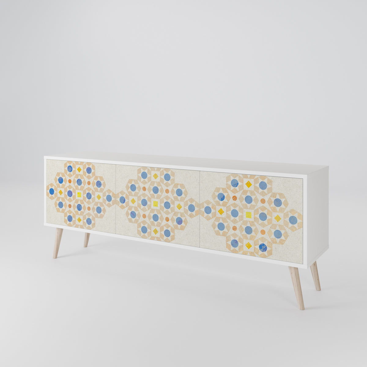 PATTERNED PRISM 3-Door TV Cabinet
