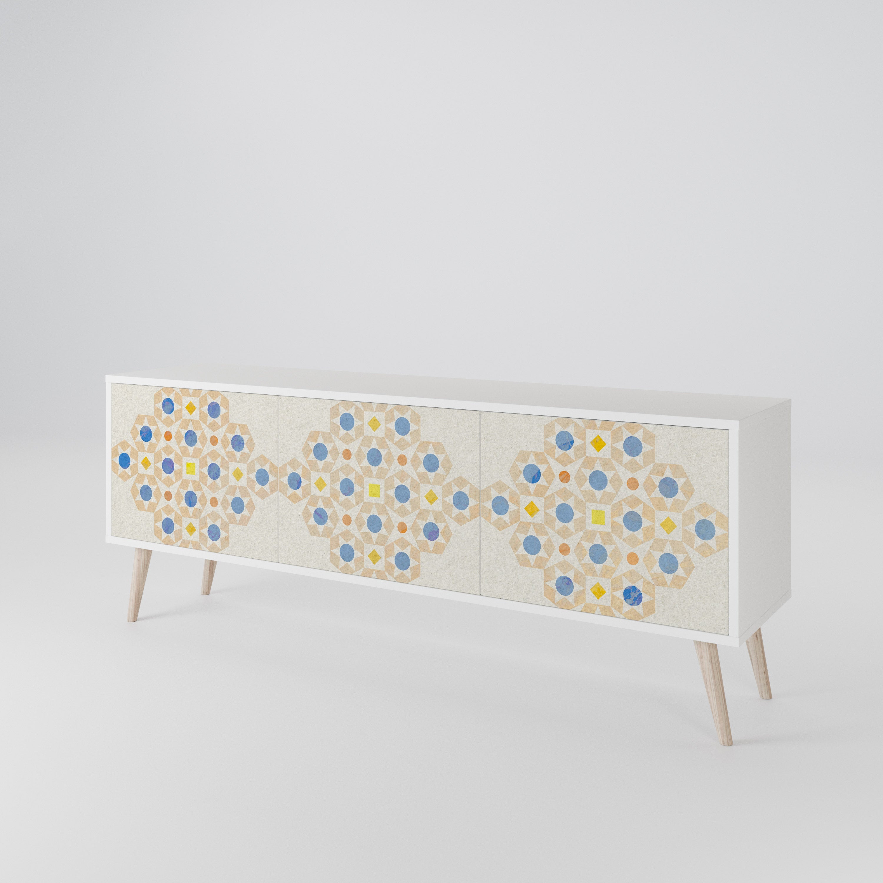 PATTERNED PRISM 3-Door TV Cabinet