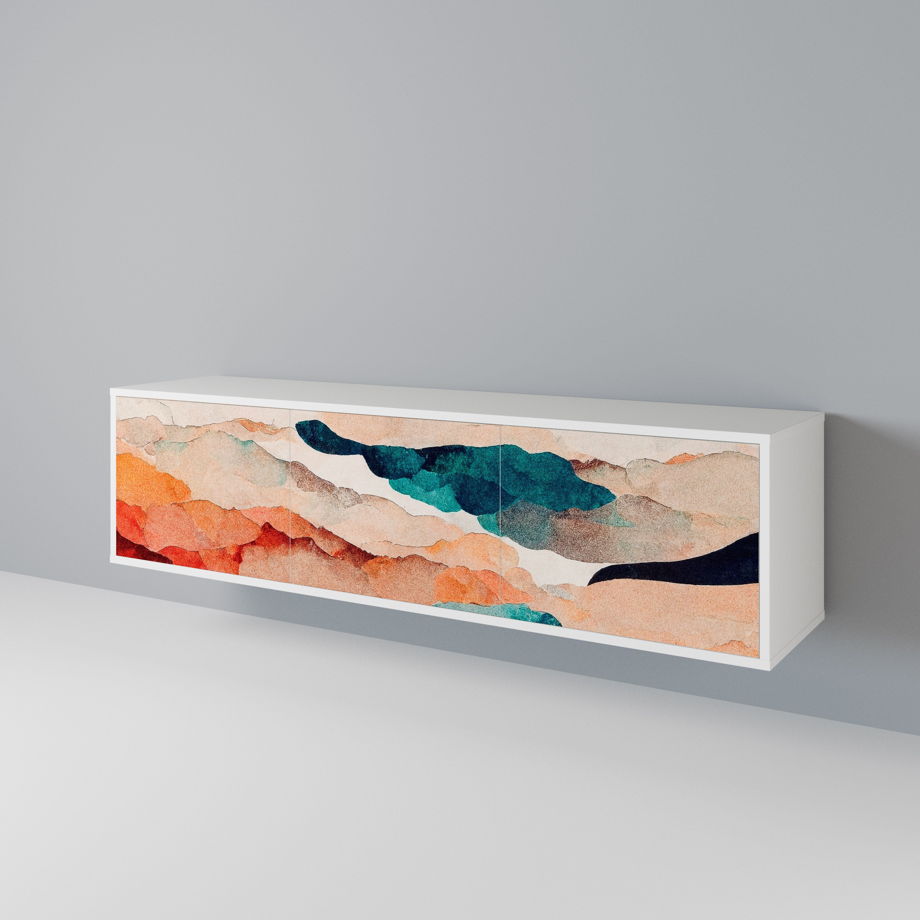 ABSTRACT LANDSCAPE 3-Door TV Cabinet