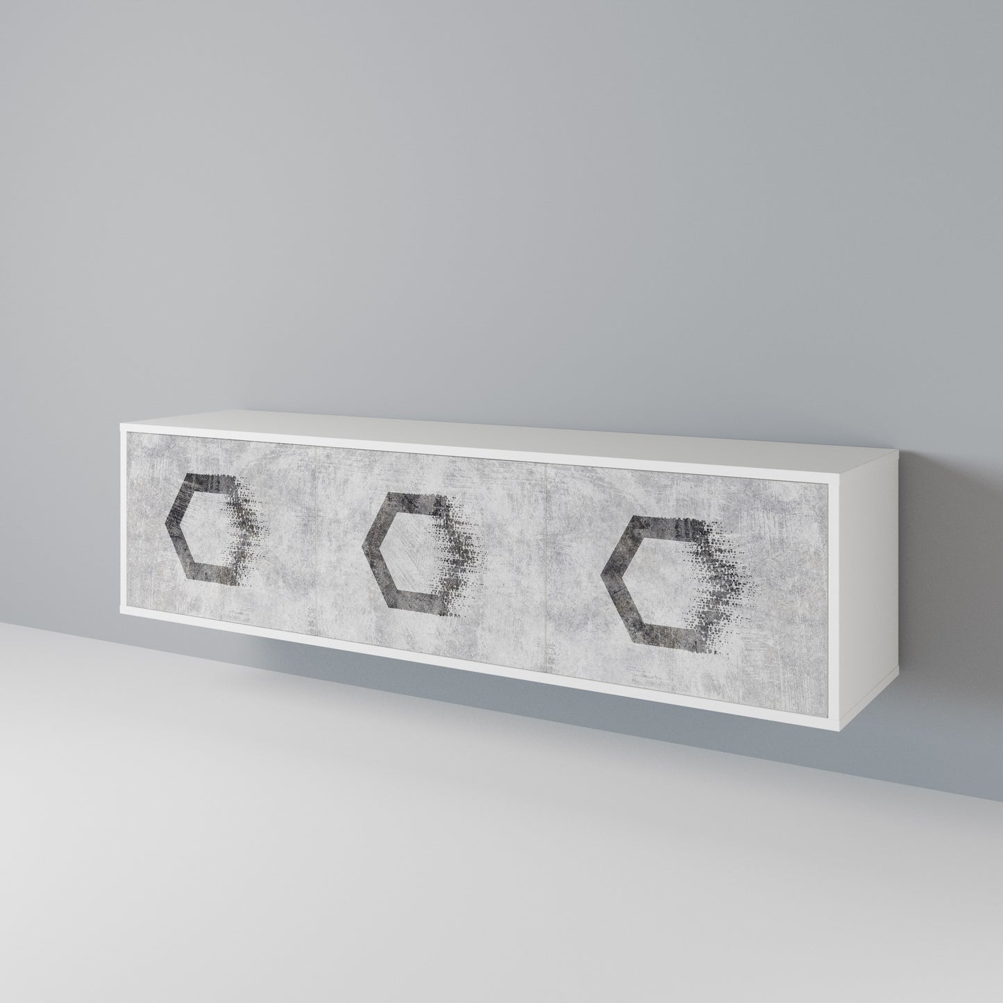 HEXAGONAL FIGURES 3-Door TV Cabinet