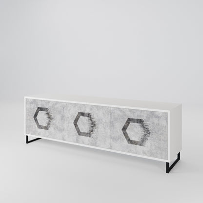 HEXAGONAL FIGURES 3-Door TV Cabinet