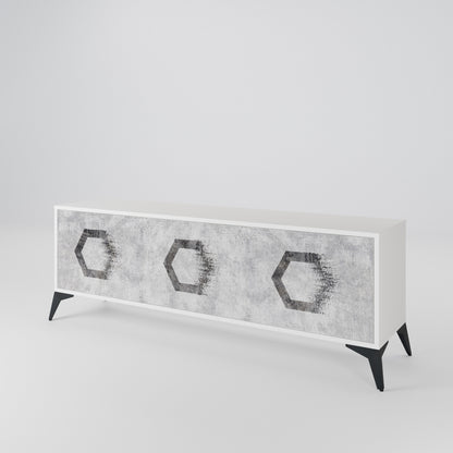 HEXAGONAL FIGURES 3-Door TV Cabinet