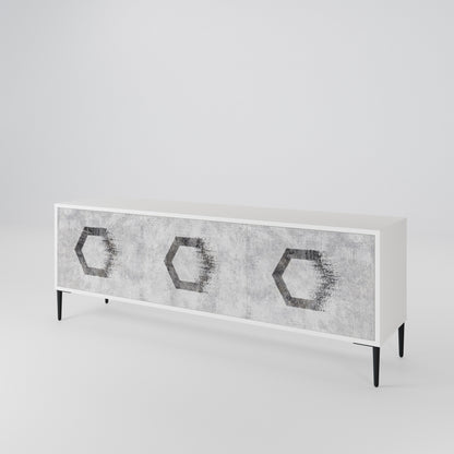 HEXAGONAL FIGURES 3-Door TV Cabinet