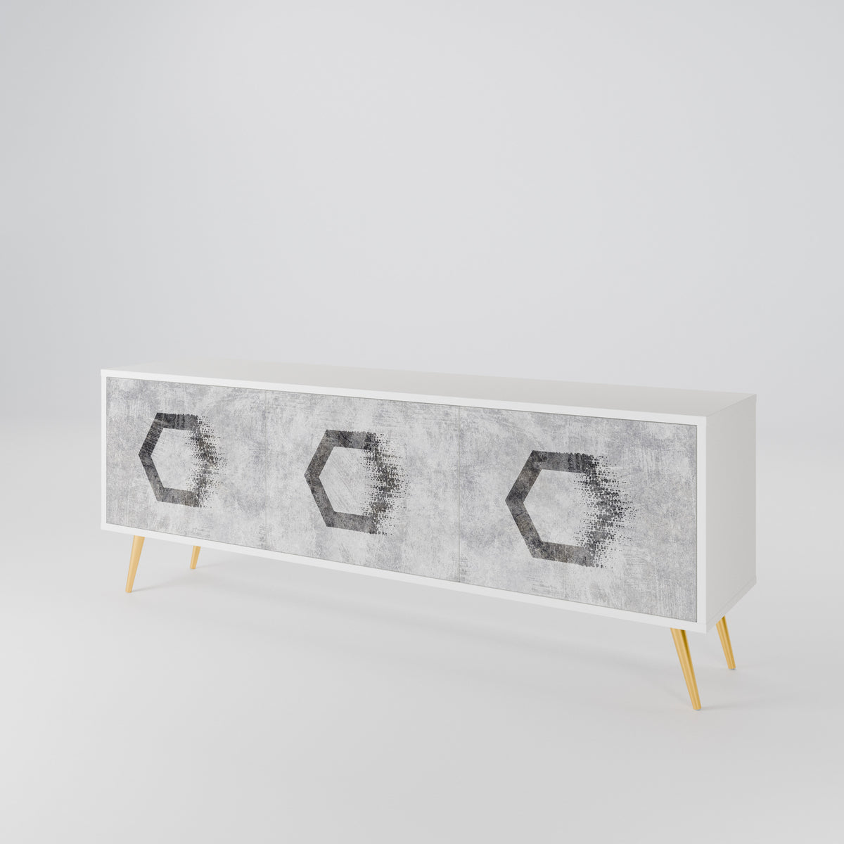 HEXAGONAL FIGURES 3-Door TV Cabinet