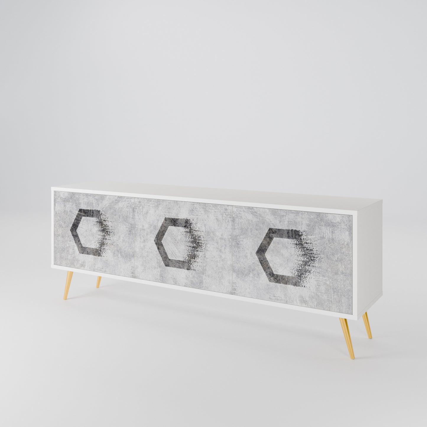HEXAGONAL FIGURES 3-Door TV Cabinet