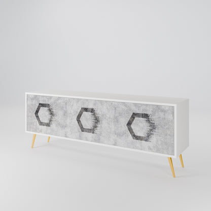 HEXAGONAL FIGURES 3-Door TV Cabinet