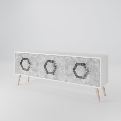HEXAGONAL FIGURES 3-Door TV Cabinet