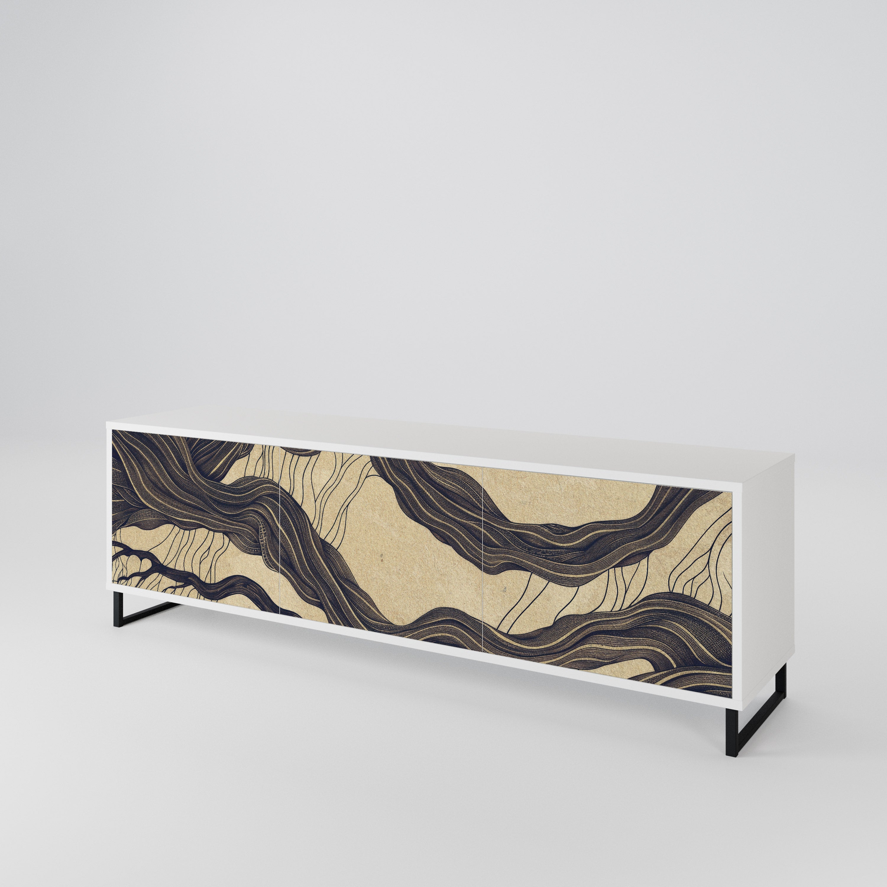 UNIFIED FRAGMENTS 3-Door TV Cabinet