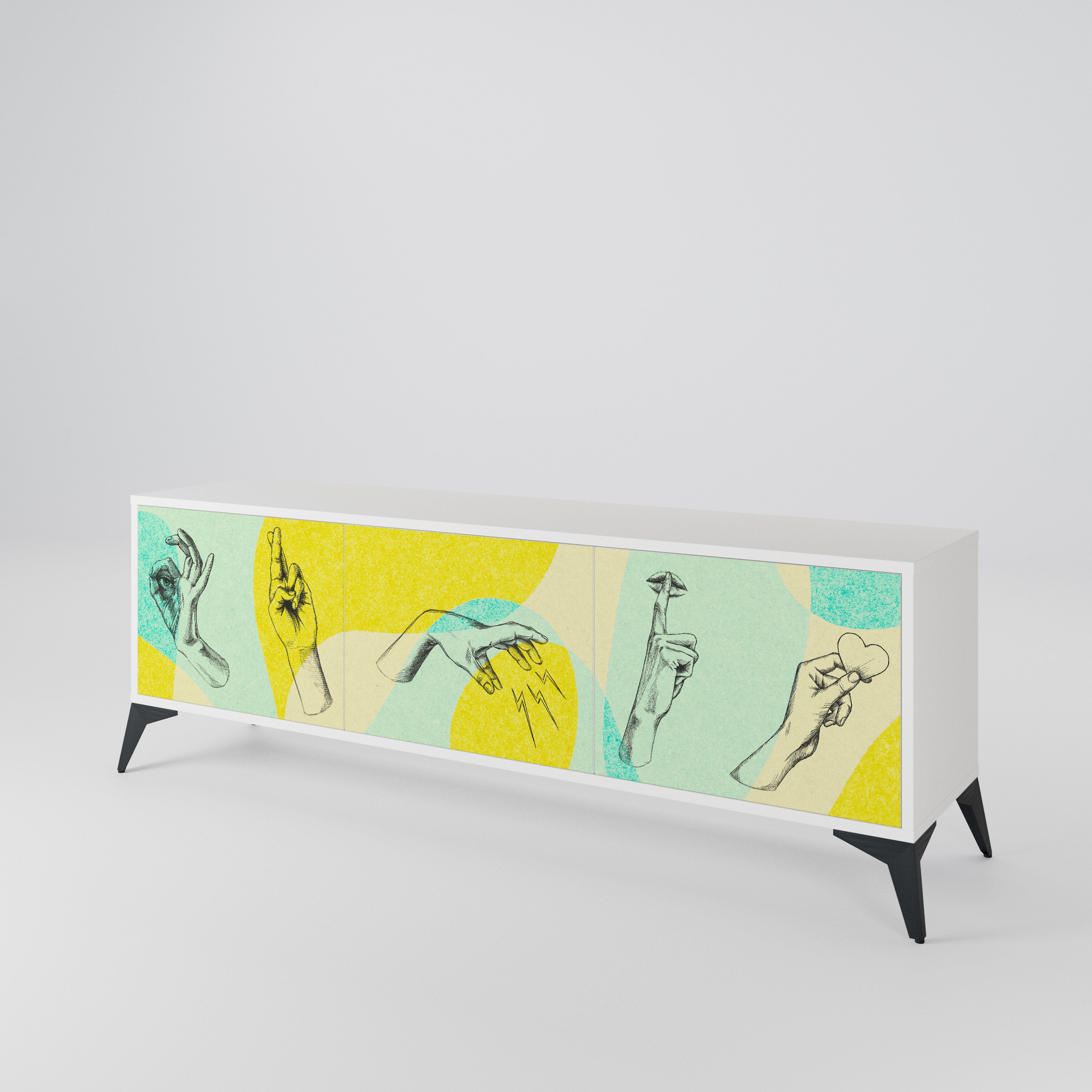 BODY LANGUAGE 3-Door TV Cabinet