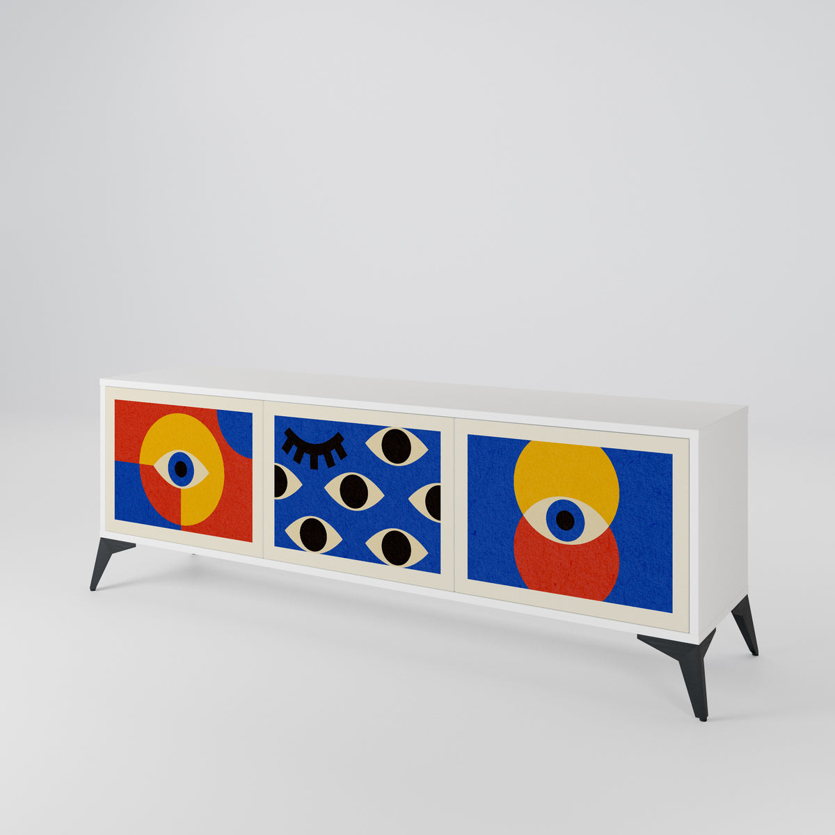 GEOMETRIC EYES 3-Door TV Cabinet