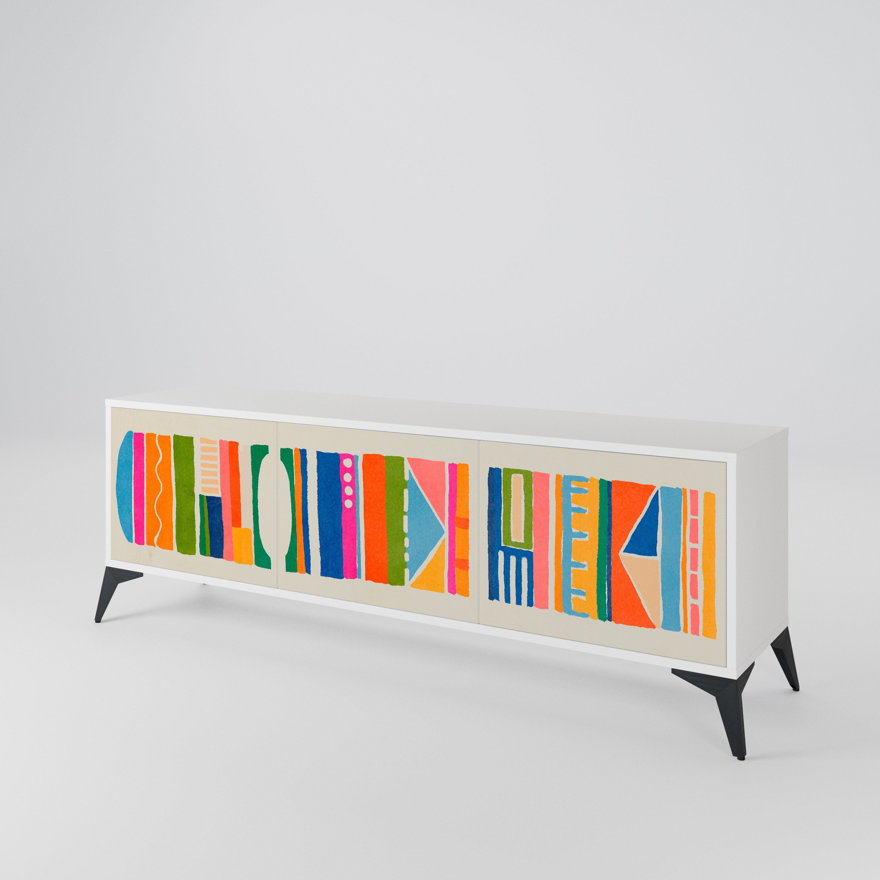 GEOMETRIC SHINE 3-Door TV Cabinet