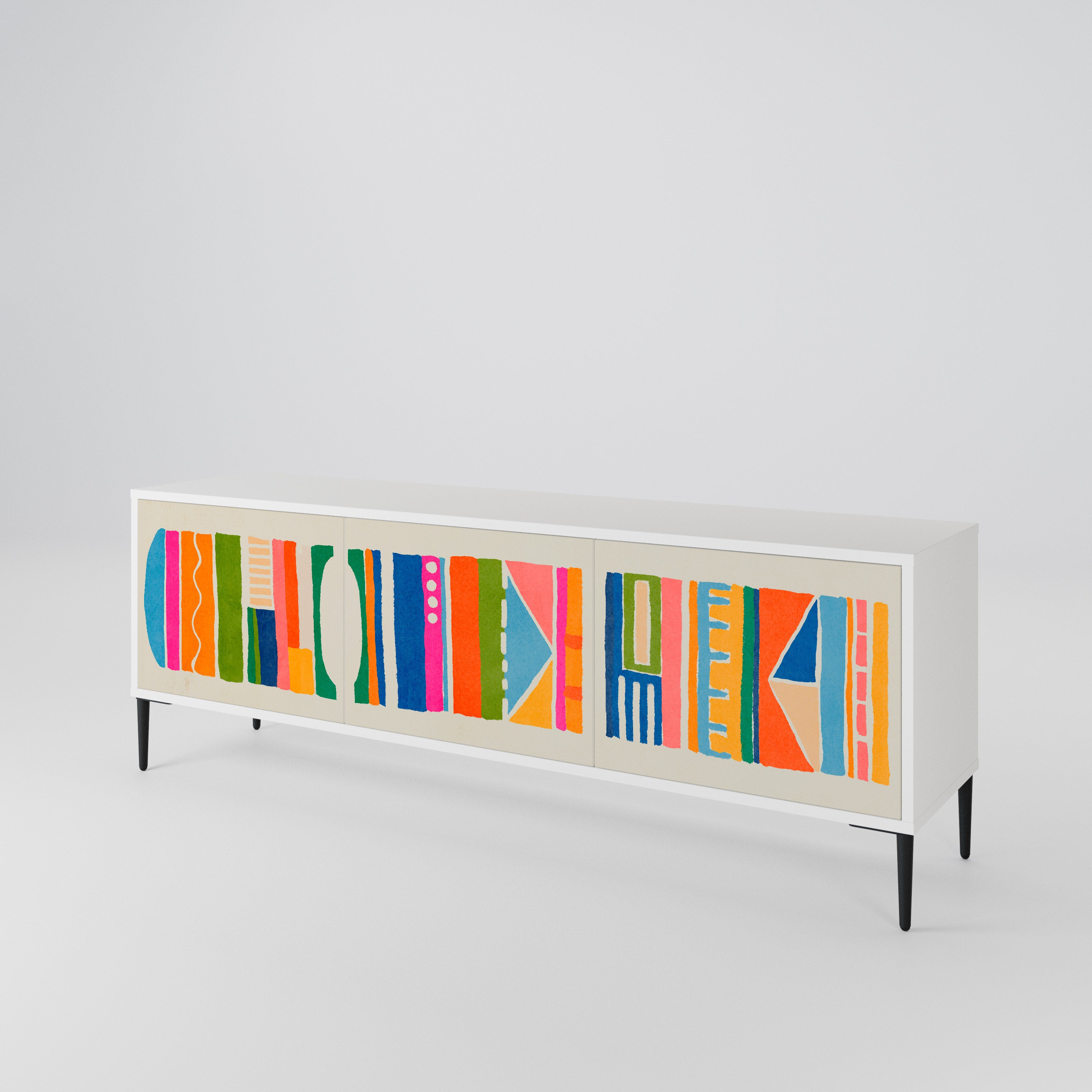 GEOMETRIC SHINE 3-Door TV Cabinet