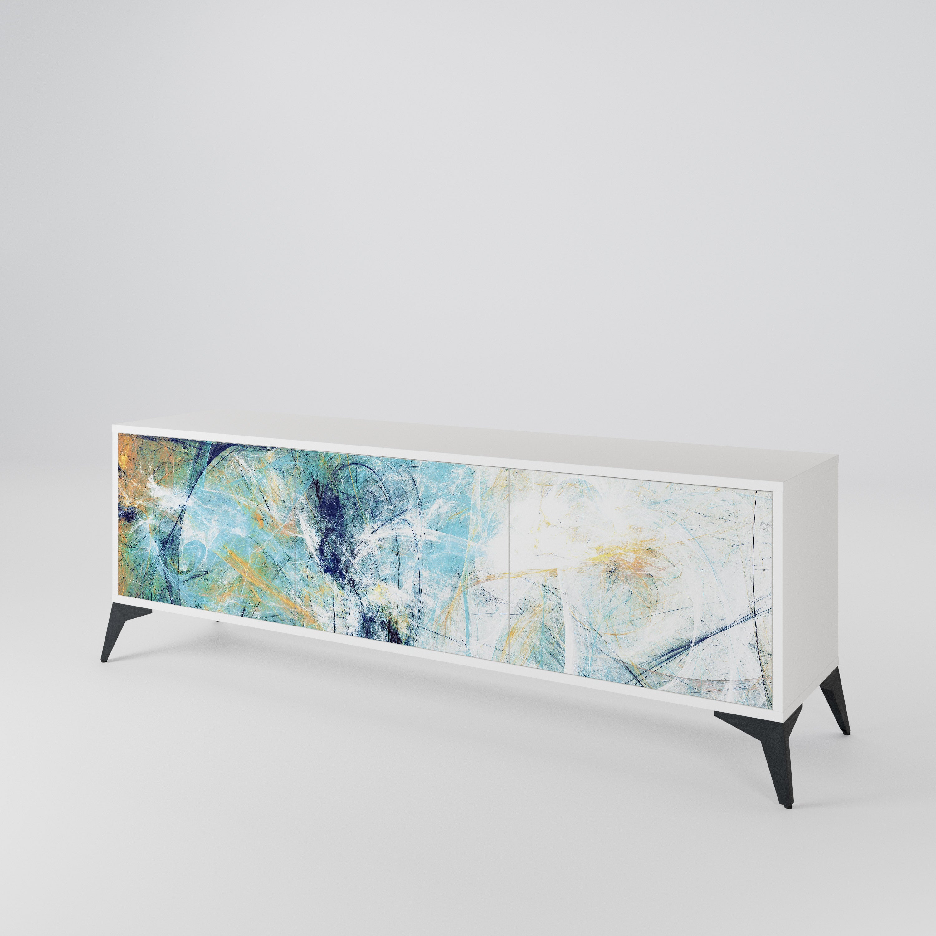 ABSTRACT THOUGHTS 3-Door TV Cabinet