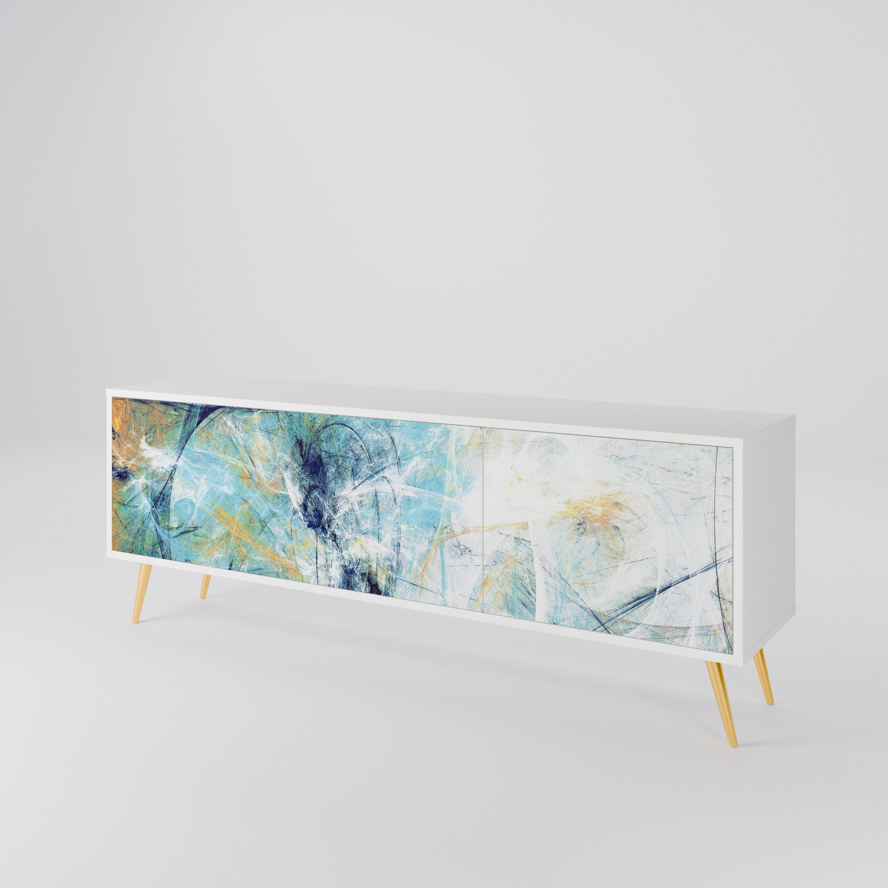 ABSTRACT THOUGHTS 3-Door TV Cabinet