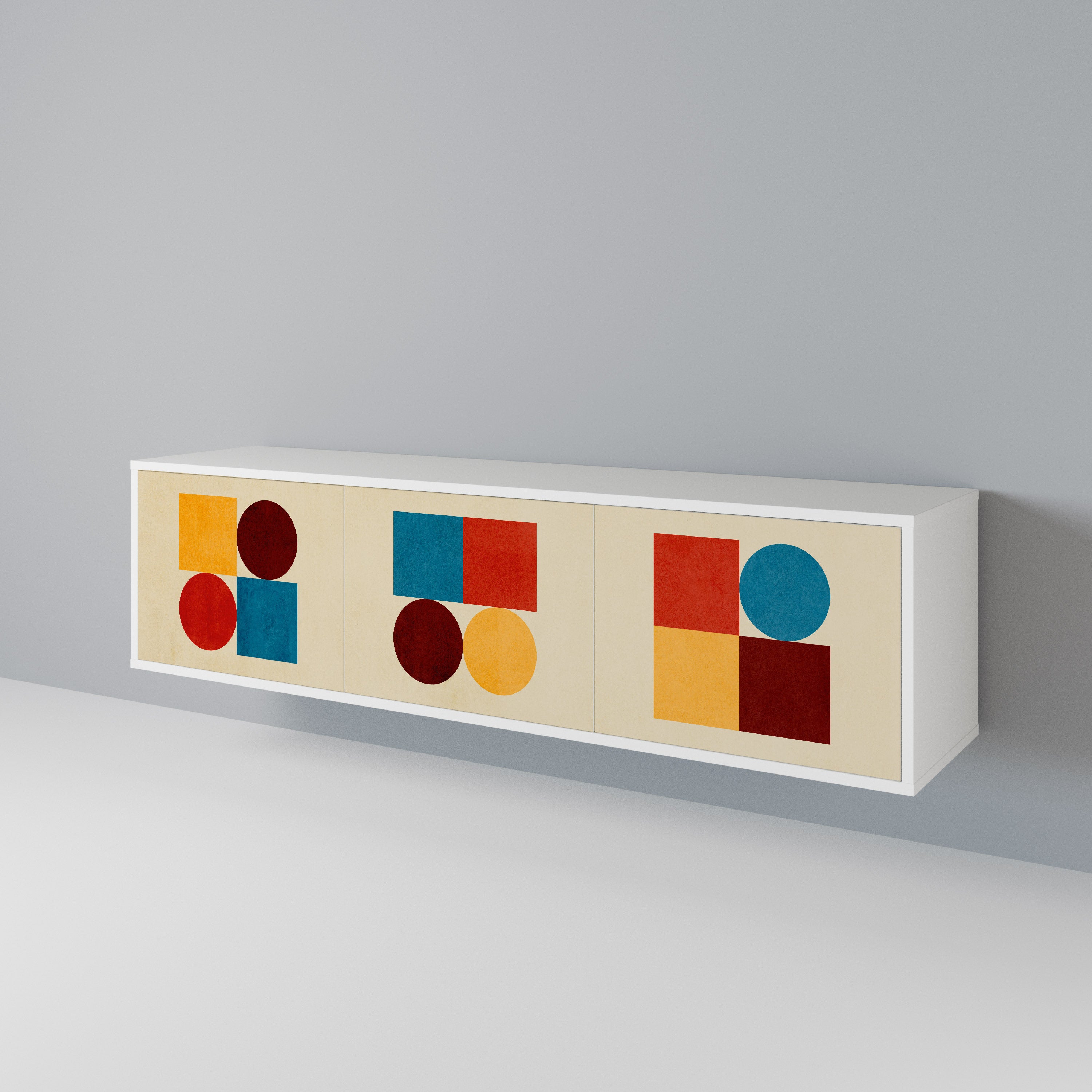 GEOMETRIC PUZZLE 3-Door TV Cabinet