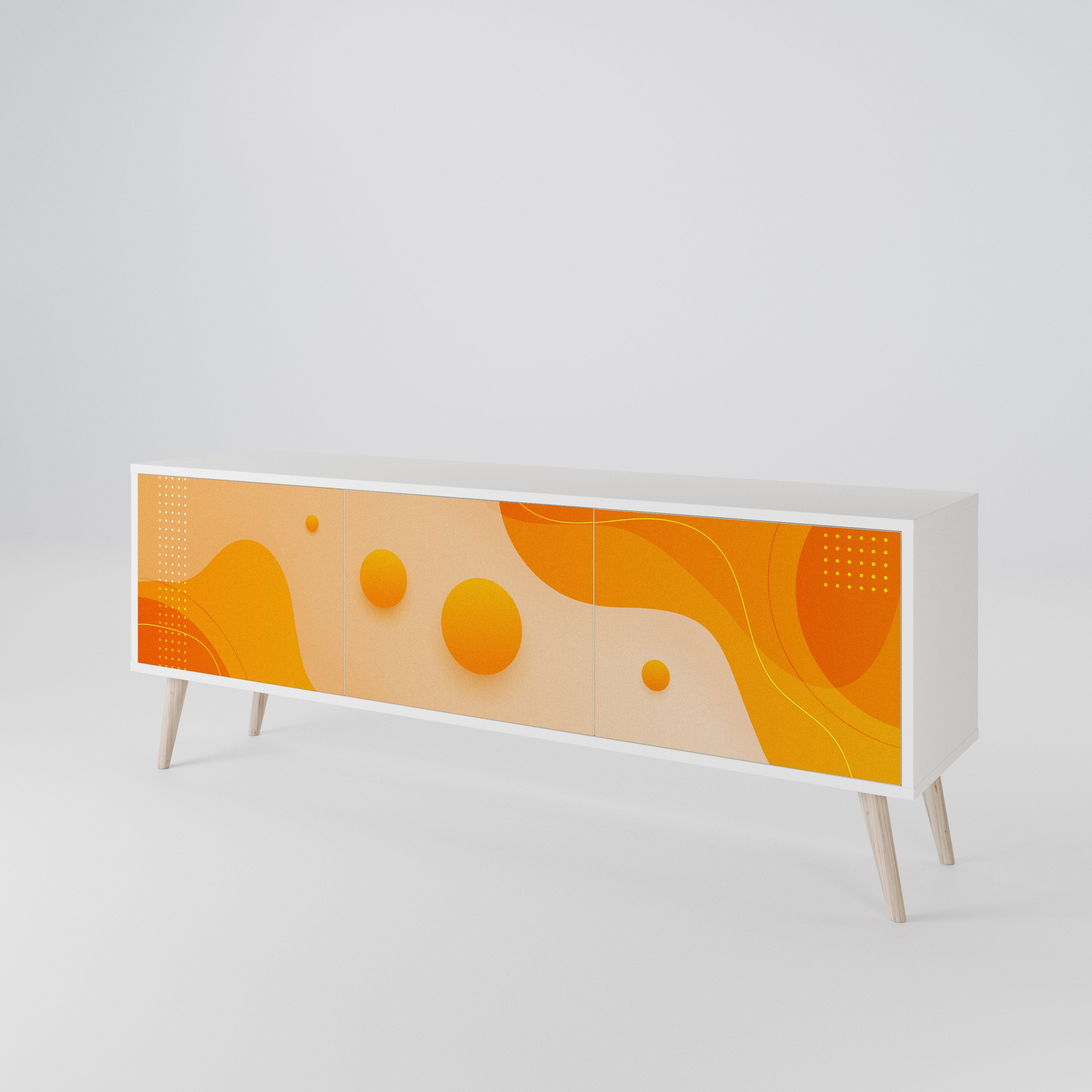 ORANGE ARRANGEMENT 3-Door TV Cabinet