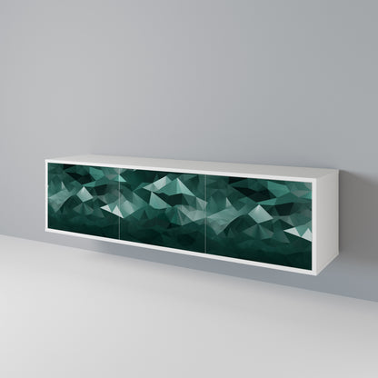 POLYGONAL FLOATING 3-Door TV Cabinet