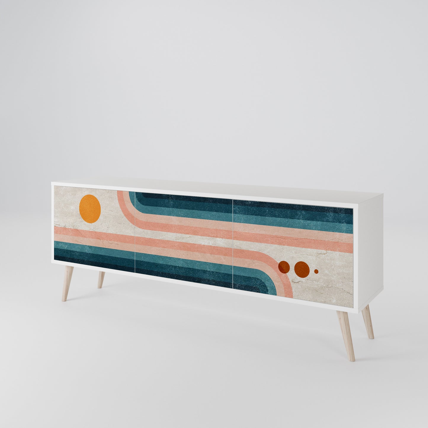 TWO HALVES 3-Door TV Cabinet