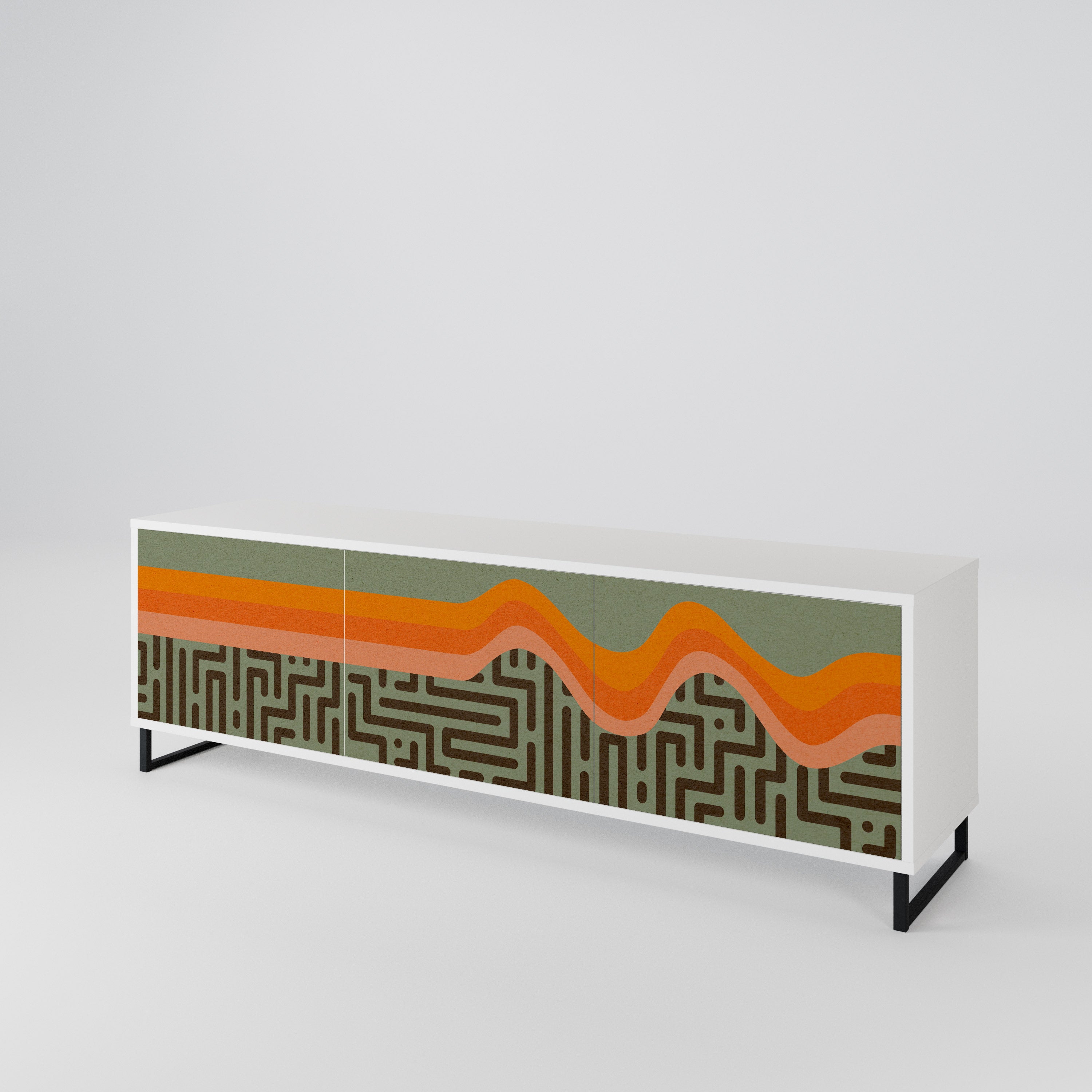 SIMPLE SOLUTIONS 3-Door TV Cabinet