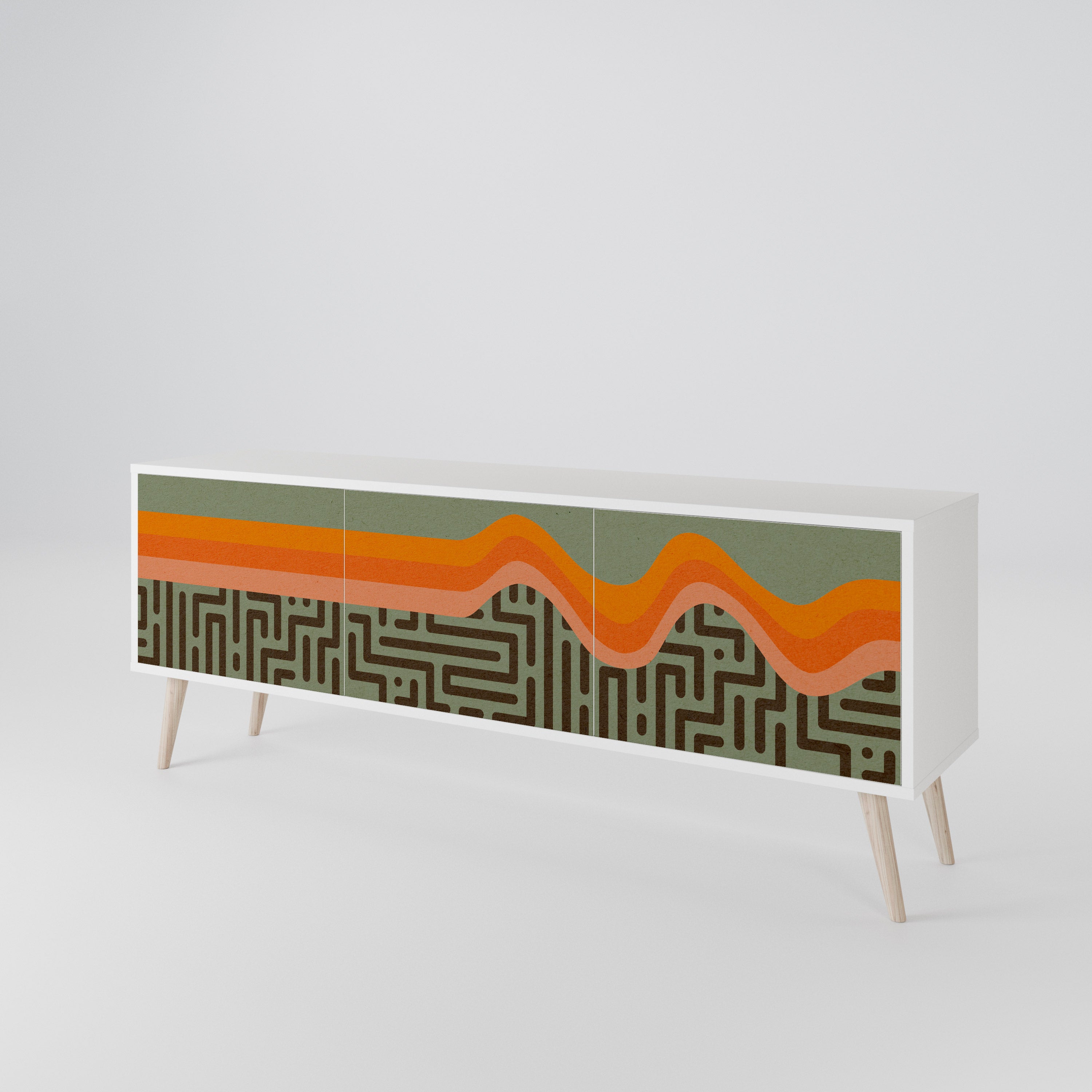 SIMPLE SOLUTIONS 3-Door TV Cabinet