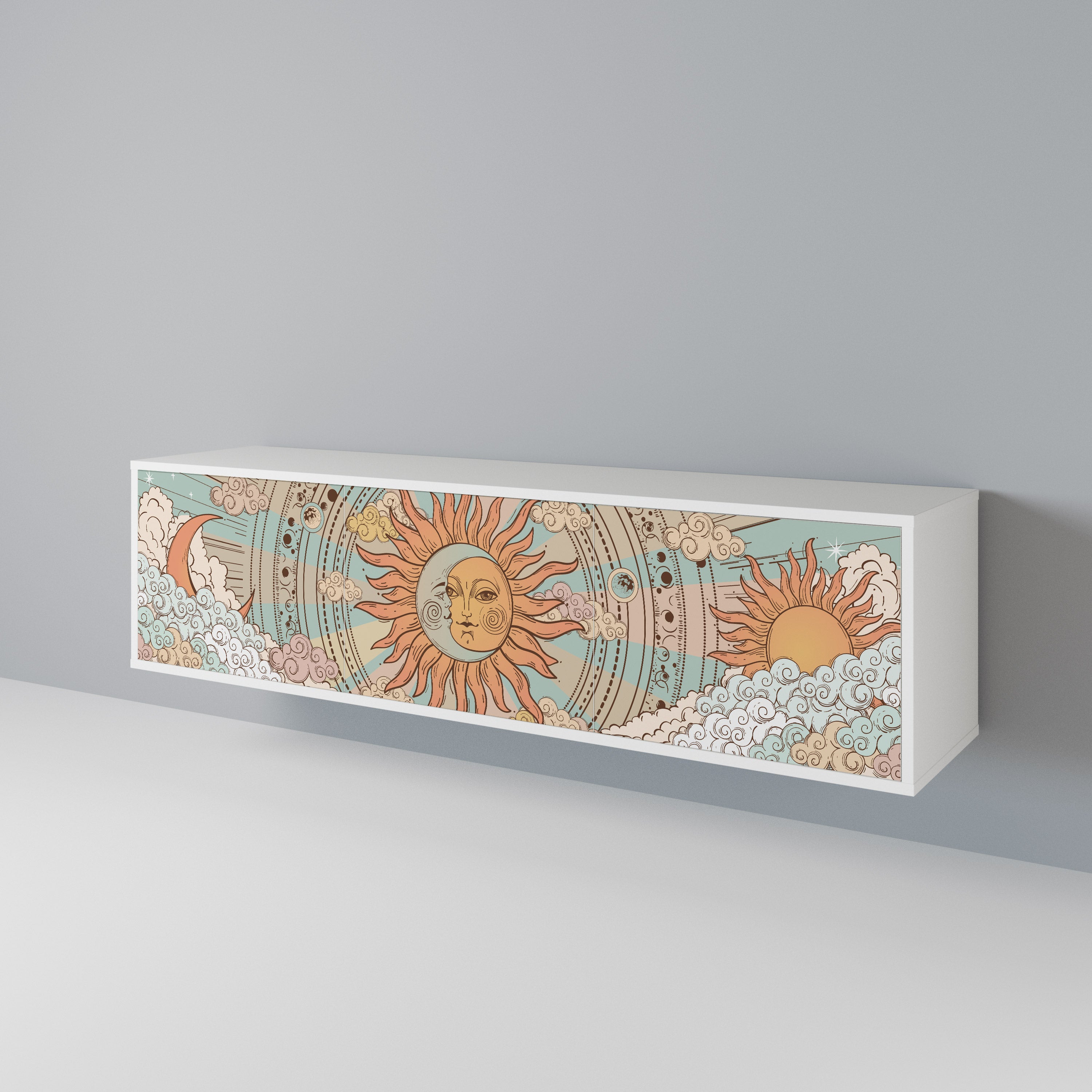 MYSTICAL STRUCTURE 3-Door TV Cabinet