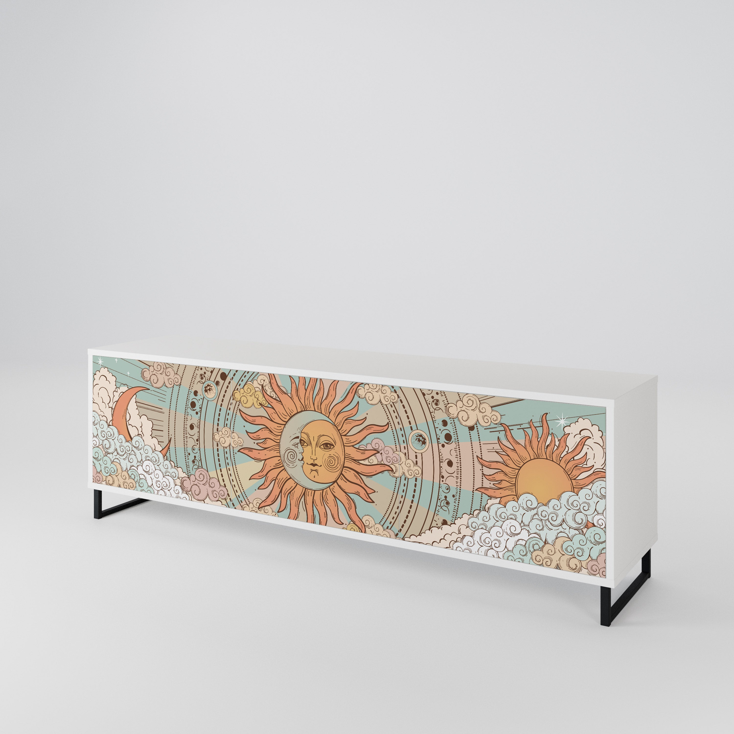 MYSTICAL STRUCTURE 3-Door TV Cabinet
