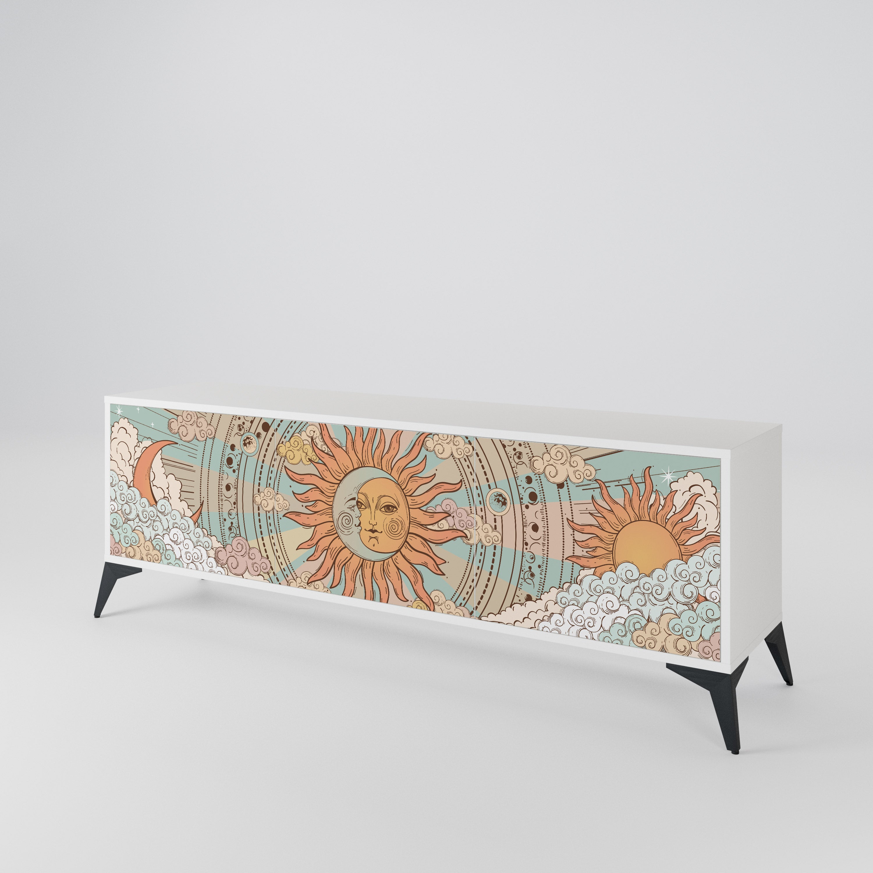 MYSTICAL STRUCTURE 3-Door TV Cabinet