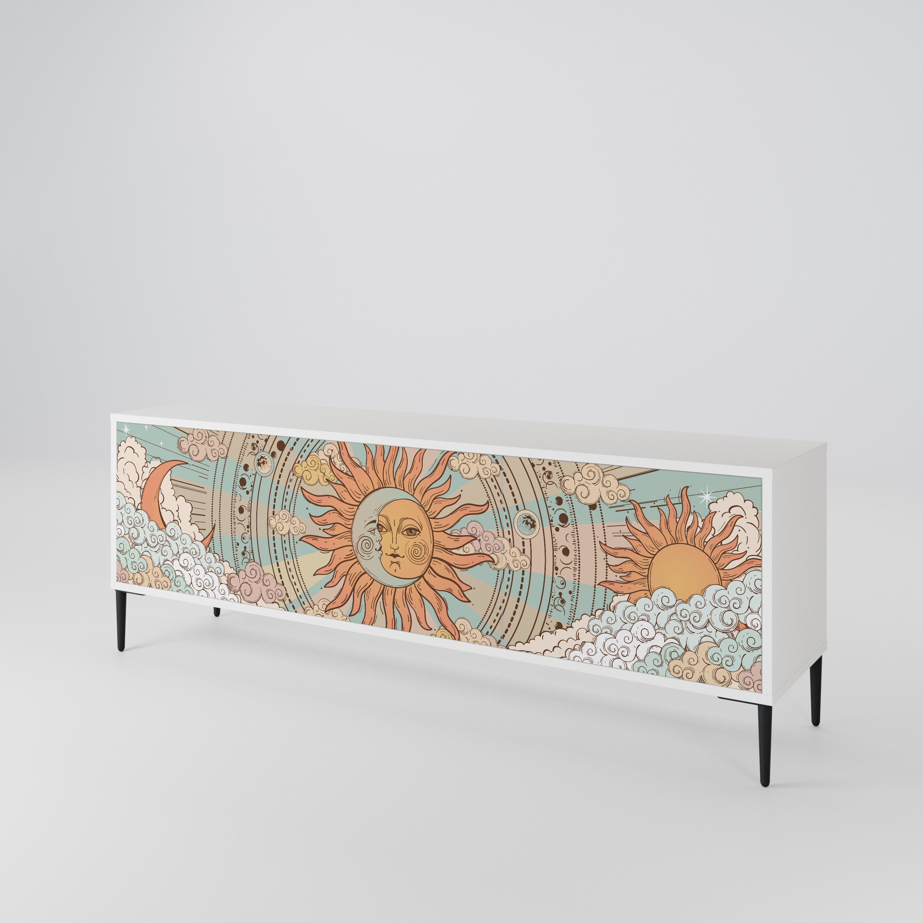 MYSTICAL STRUCTURE 3-Door TV Cabinet