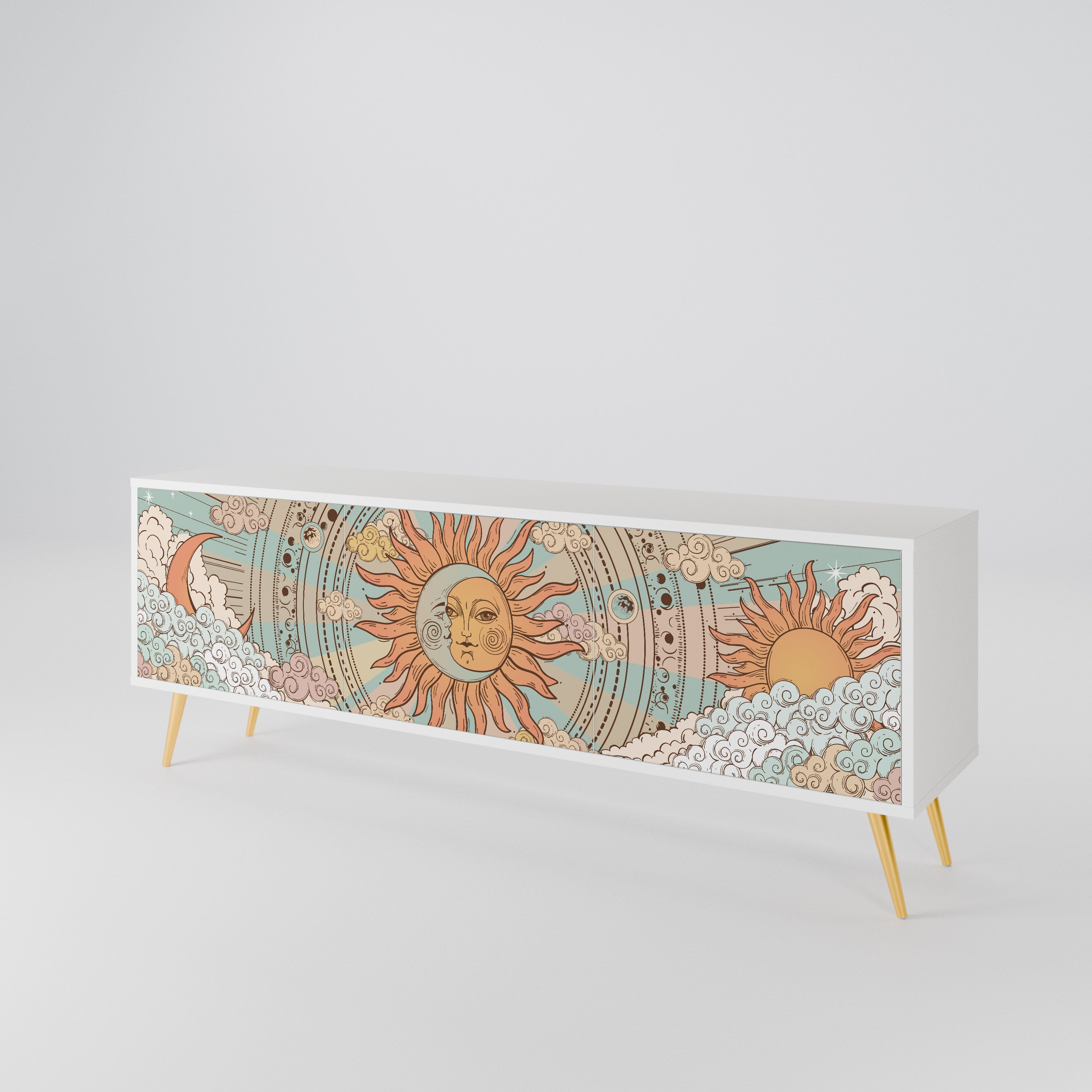 MYSTICAL STRUCTURE 3-Door TV Cabinet