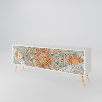 MYSTICAL STRUCTURE 3-Door TV Cabinet