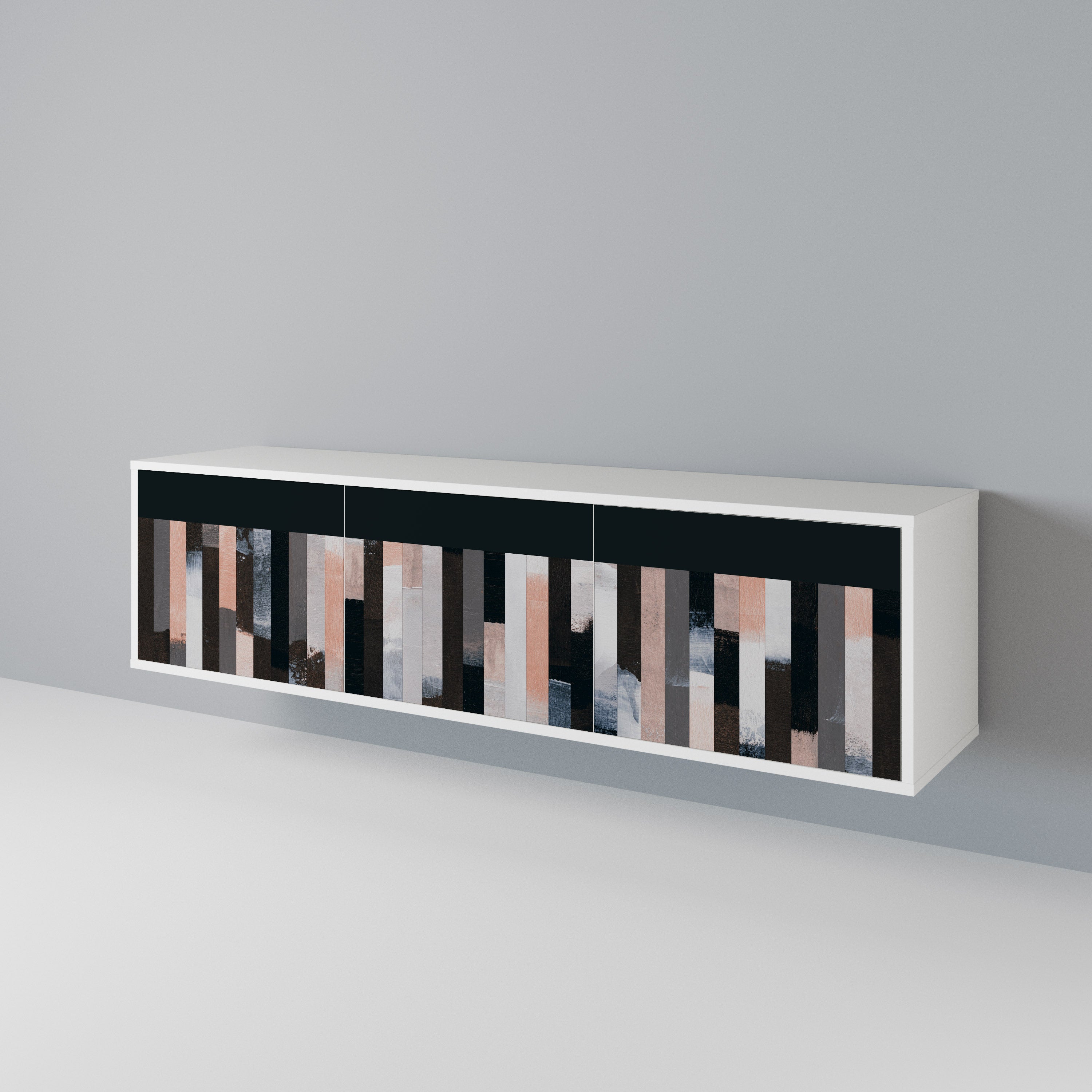 COLLAGE OF RECTANGLES 3-Door TV Cabinet