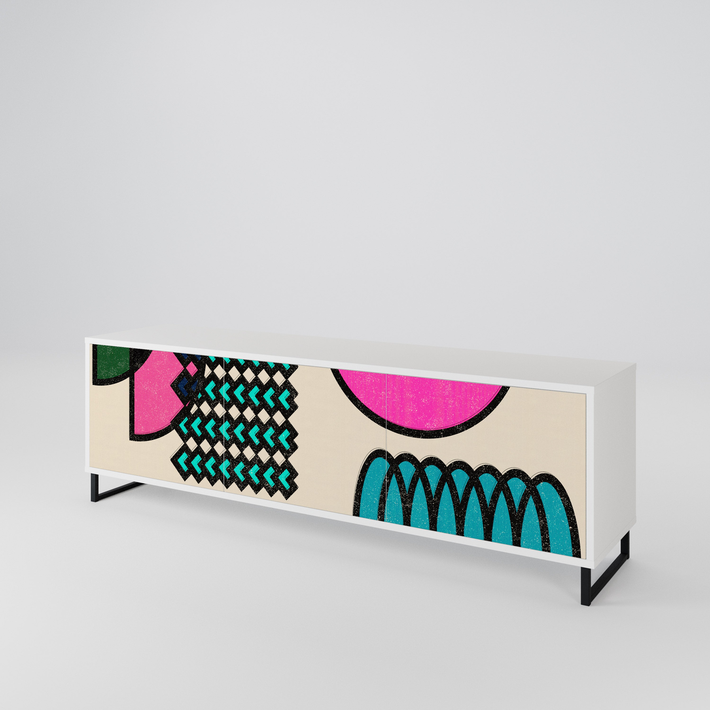 GEOMETRIC RHAPSODY 3-Door TV Cabinet