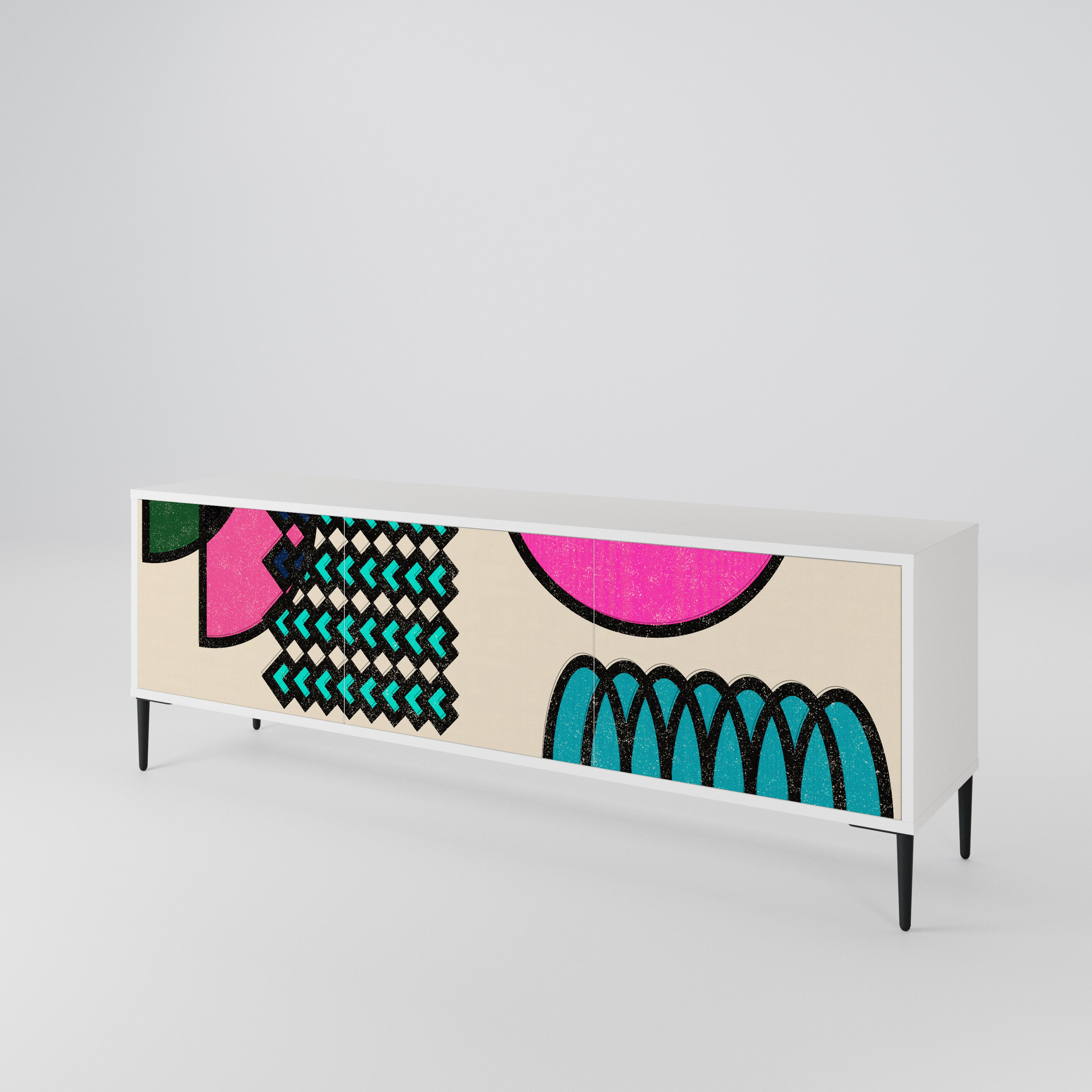 GEOMETRIC RHAPSODY 3-Door TV Cabinet