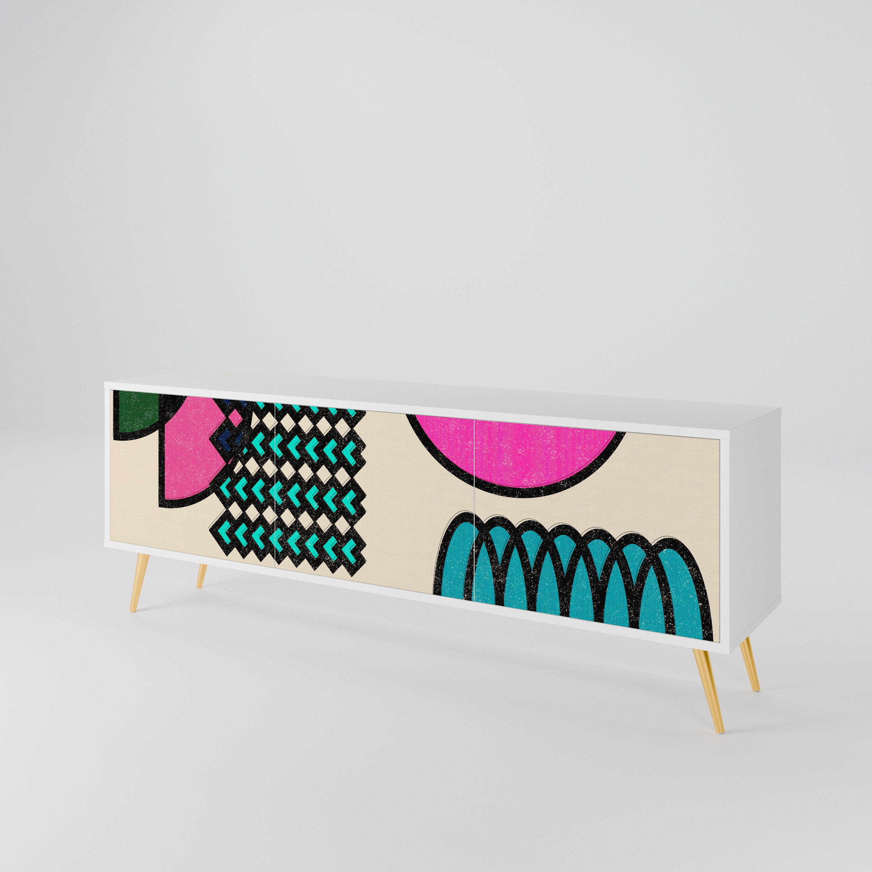 GEOMETRIC RHAPSODY 3-Door TV Cabinet