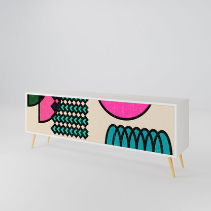 GEOMETRIC RHAPSODY 3-Door TV Cabinet