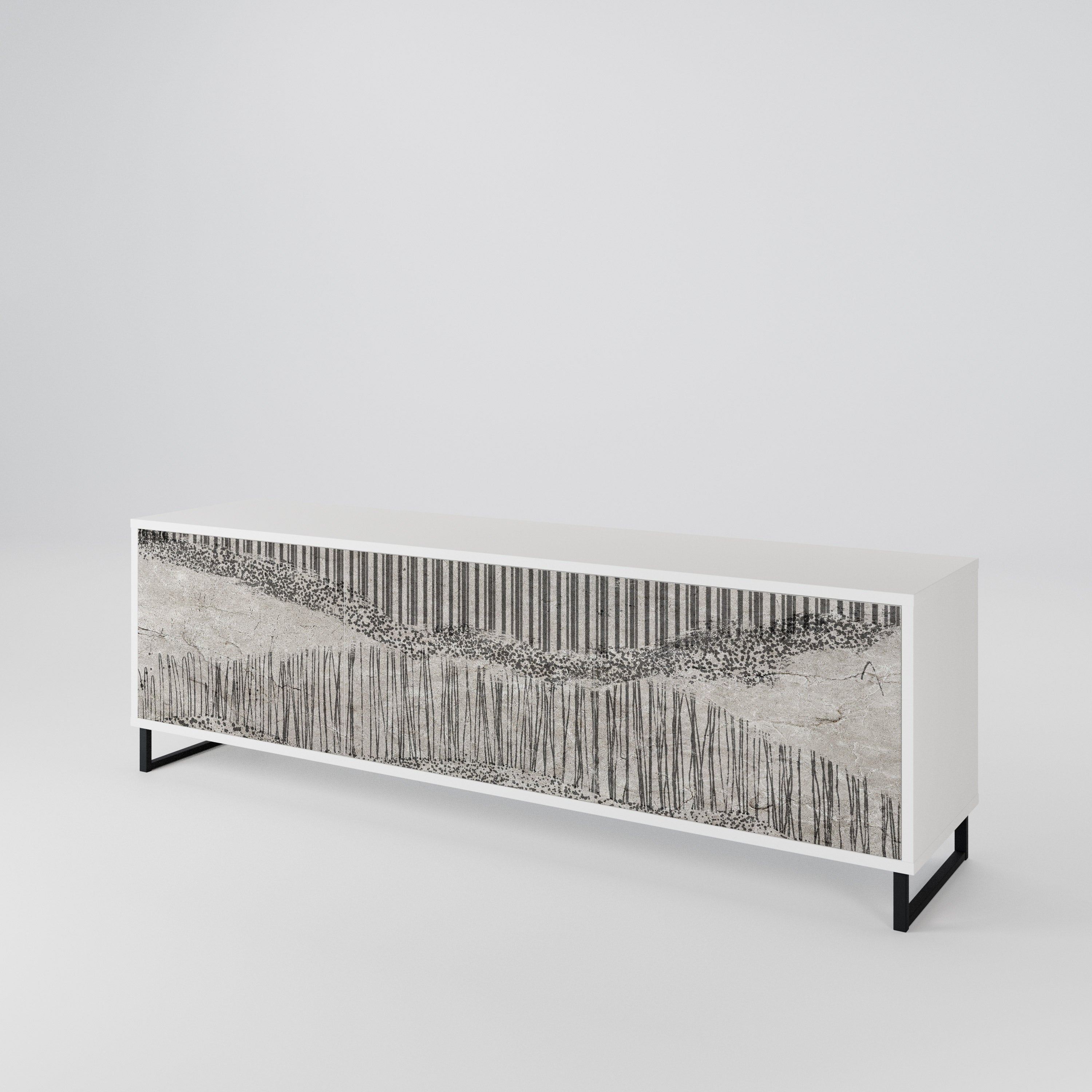 GRAIN LINES 3-Door TV Cabinet