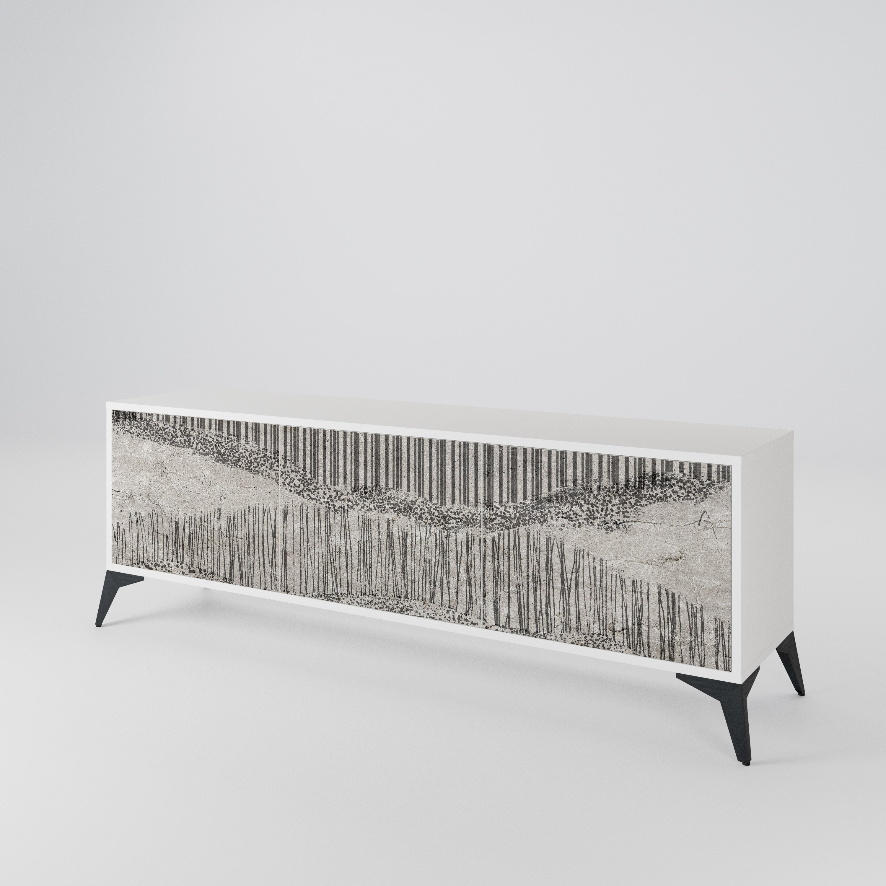 GRAIN LINES 3-Door TV Cabinet
