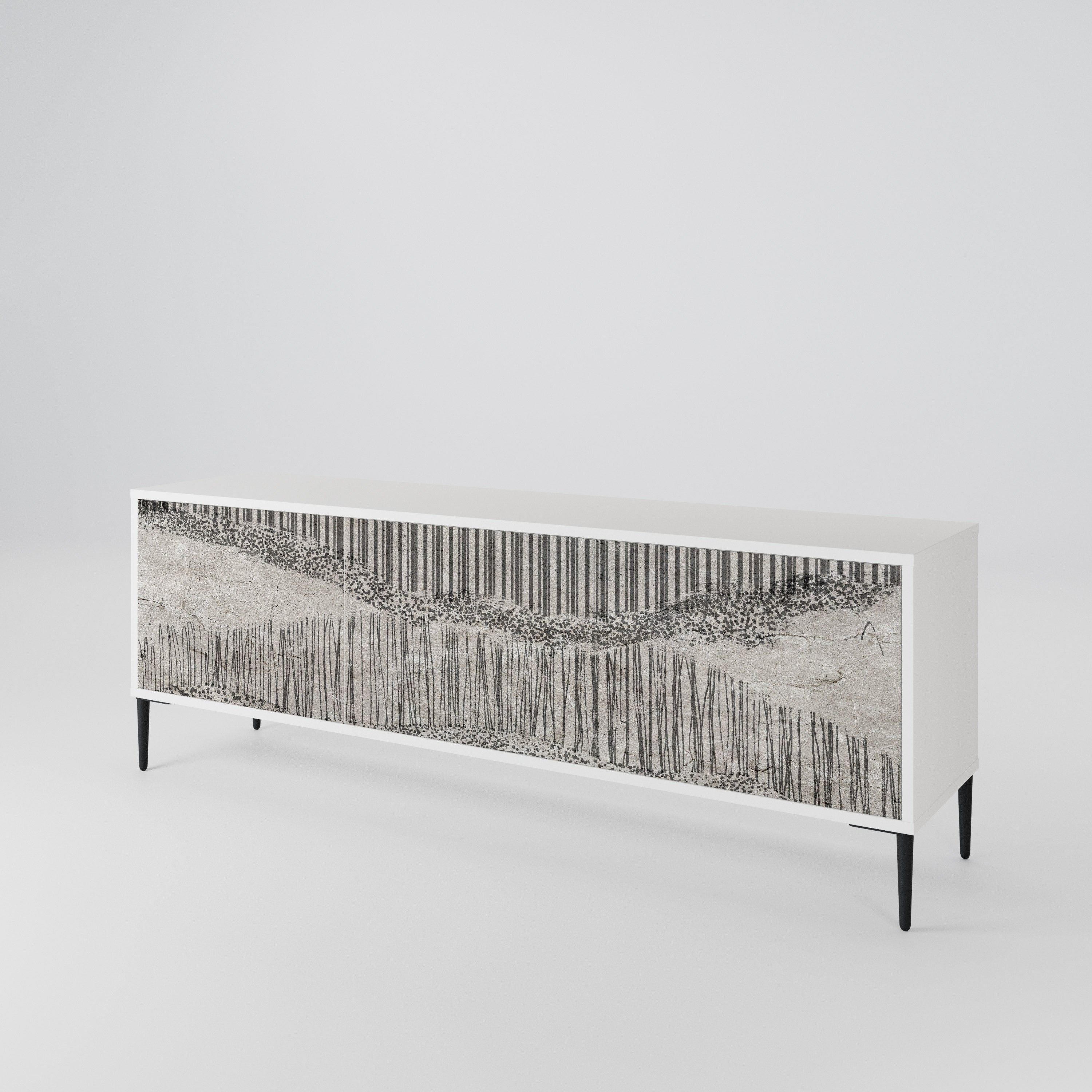 GRAIN LINES 3-Door TV Cabinet