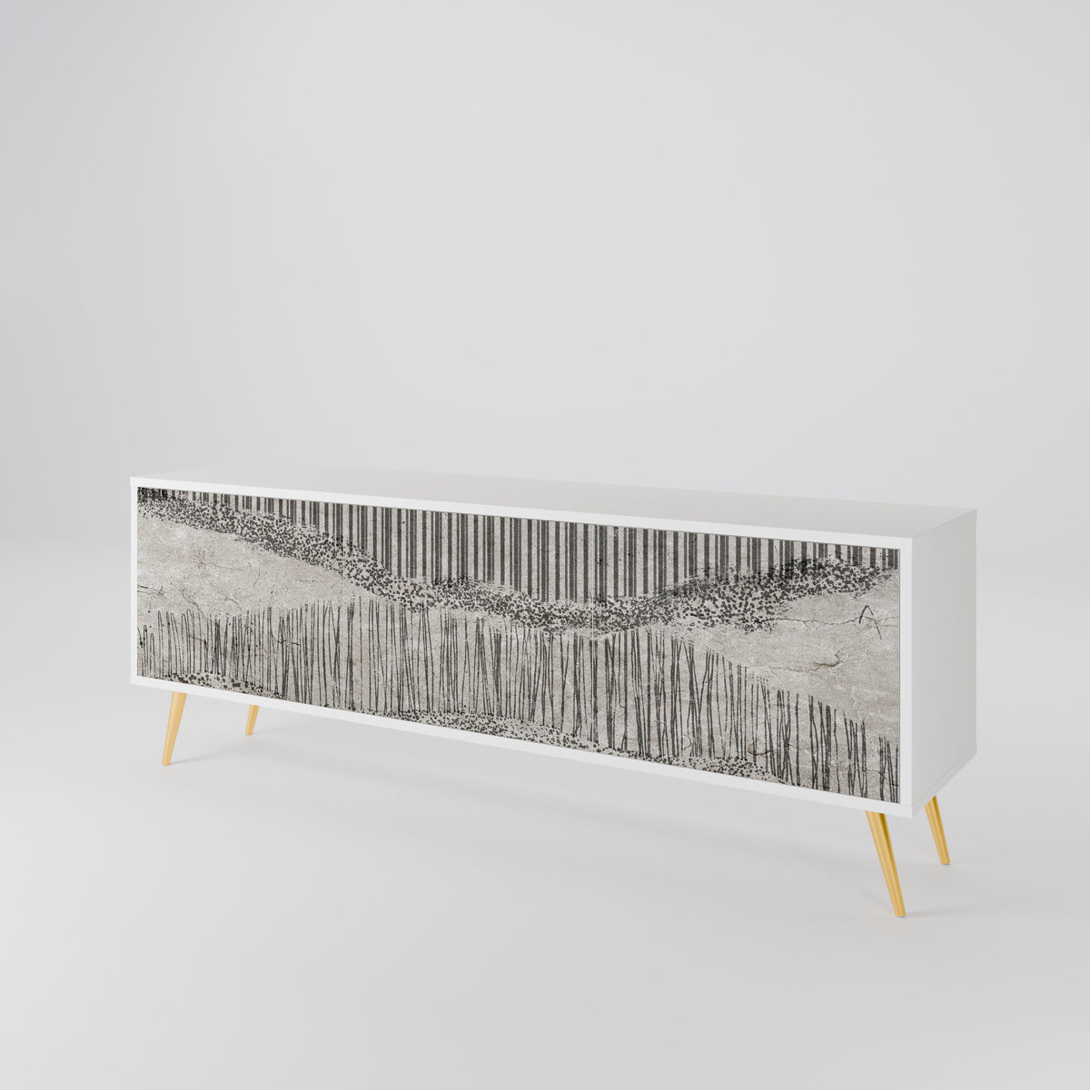 GRAIN LINES 3-Door TV Cabinet