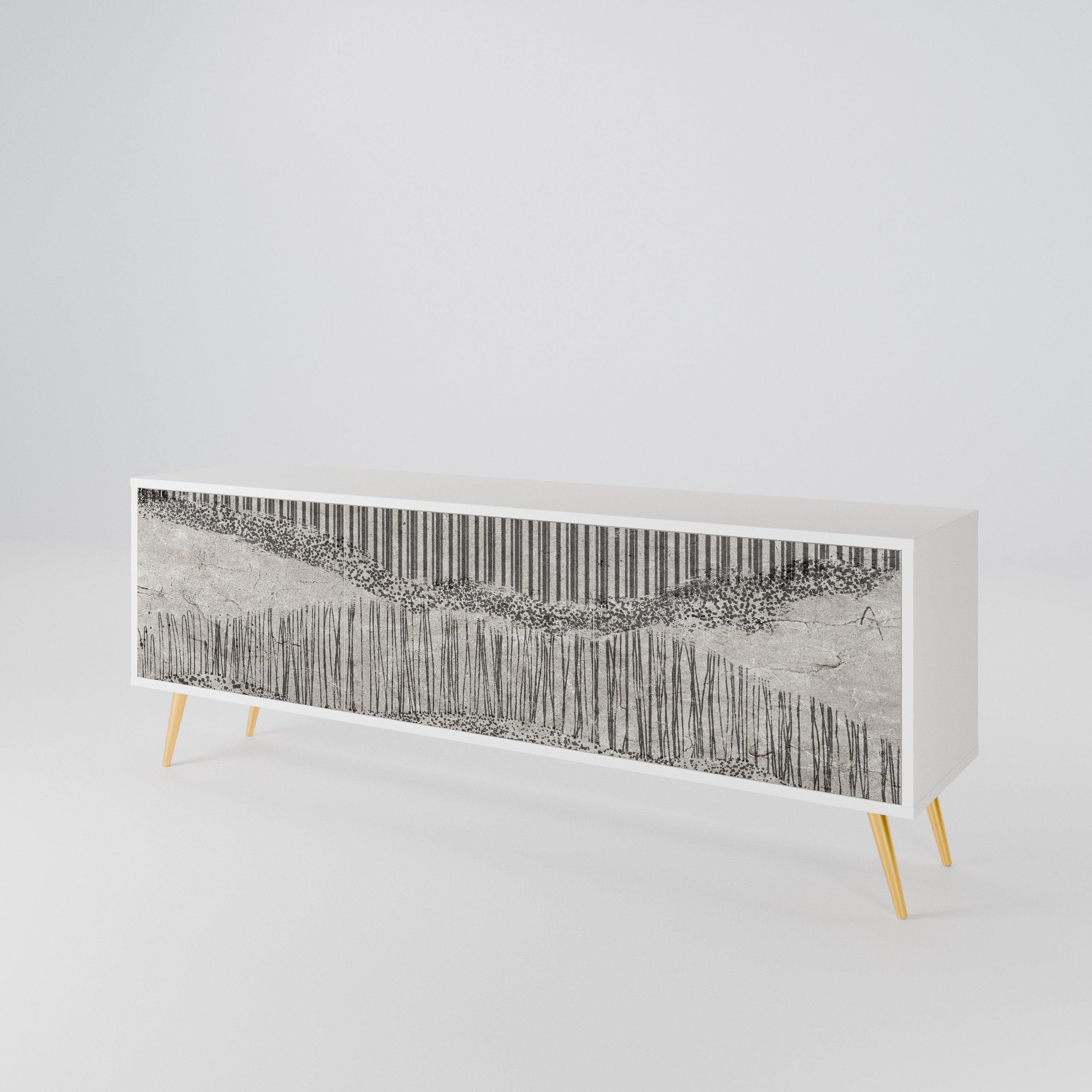 GRAIN LINES 3-Door TV Cabinet