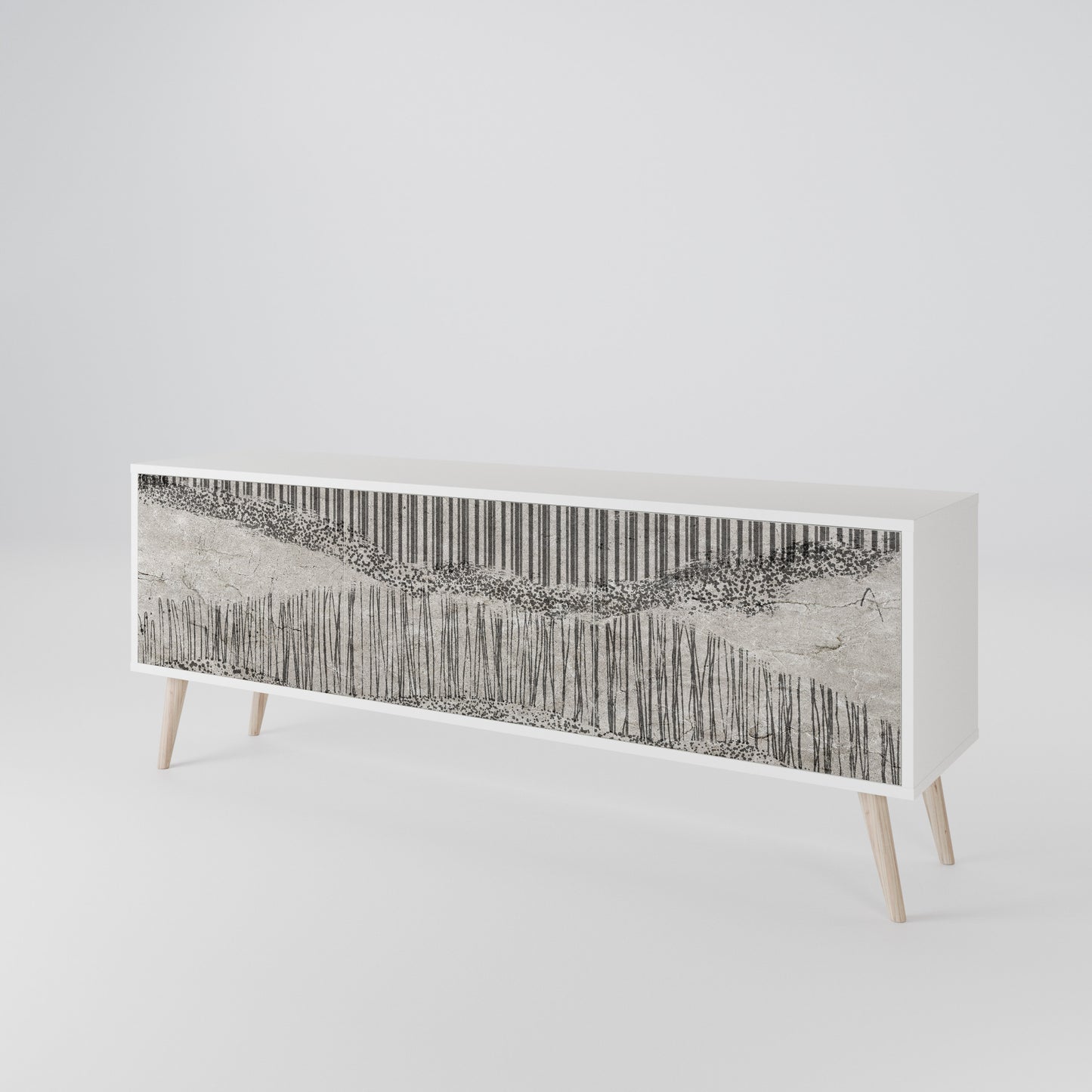 GRAIN LINES 3-Door TV Cabinet