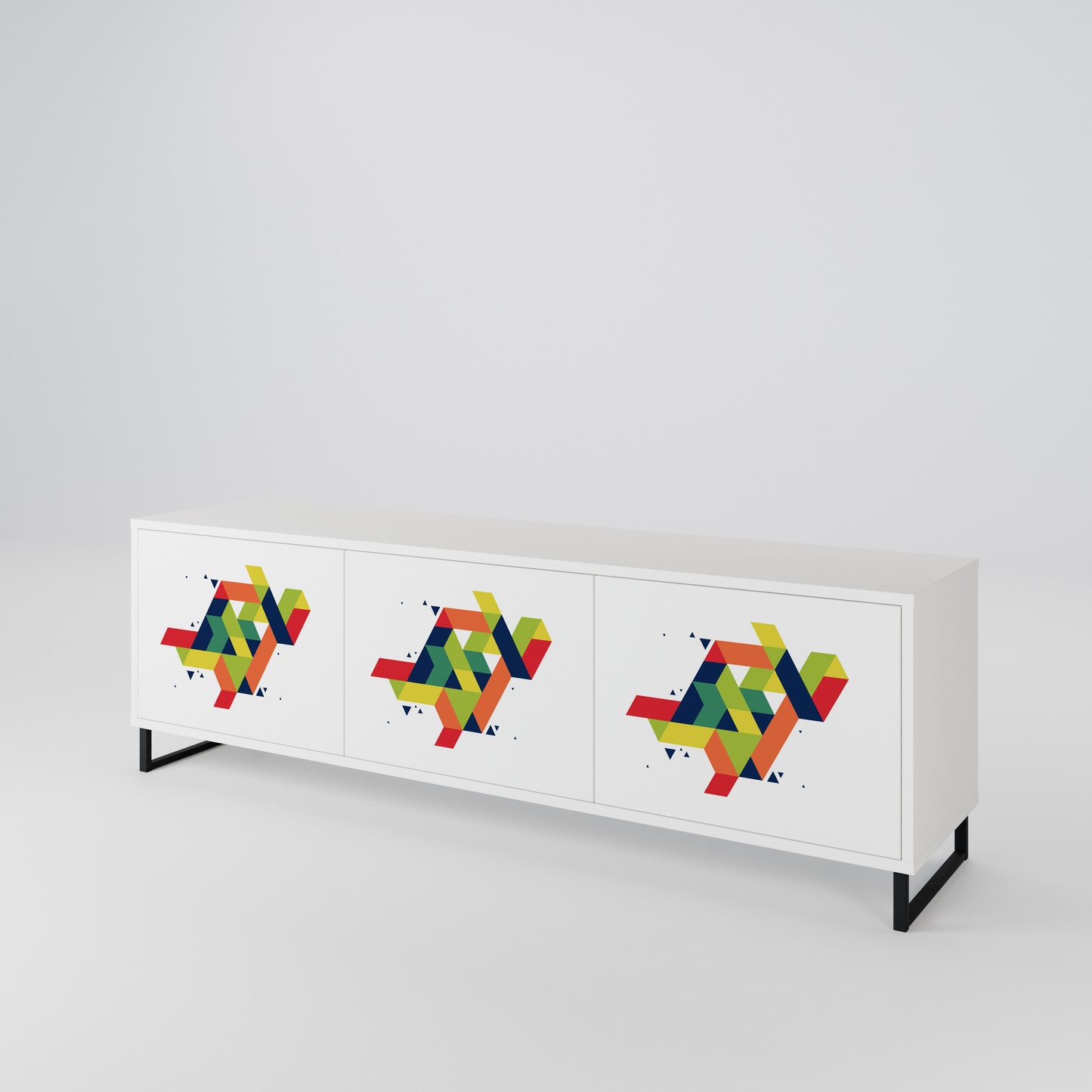 FUTURE SIGN 3-Door TV Cabinet