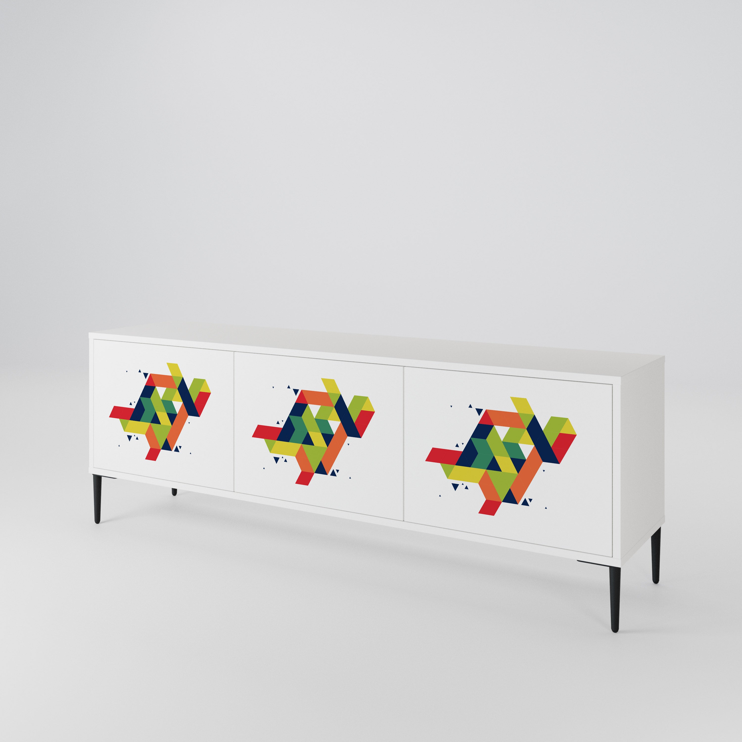 FUTURE SIGN 3-Door TV Cabinet