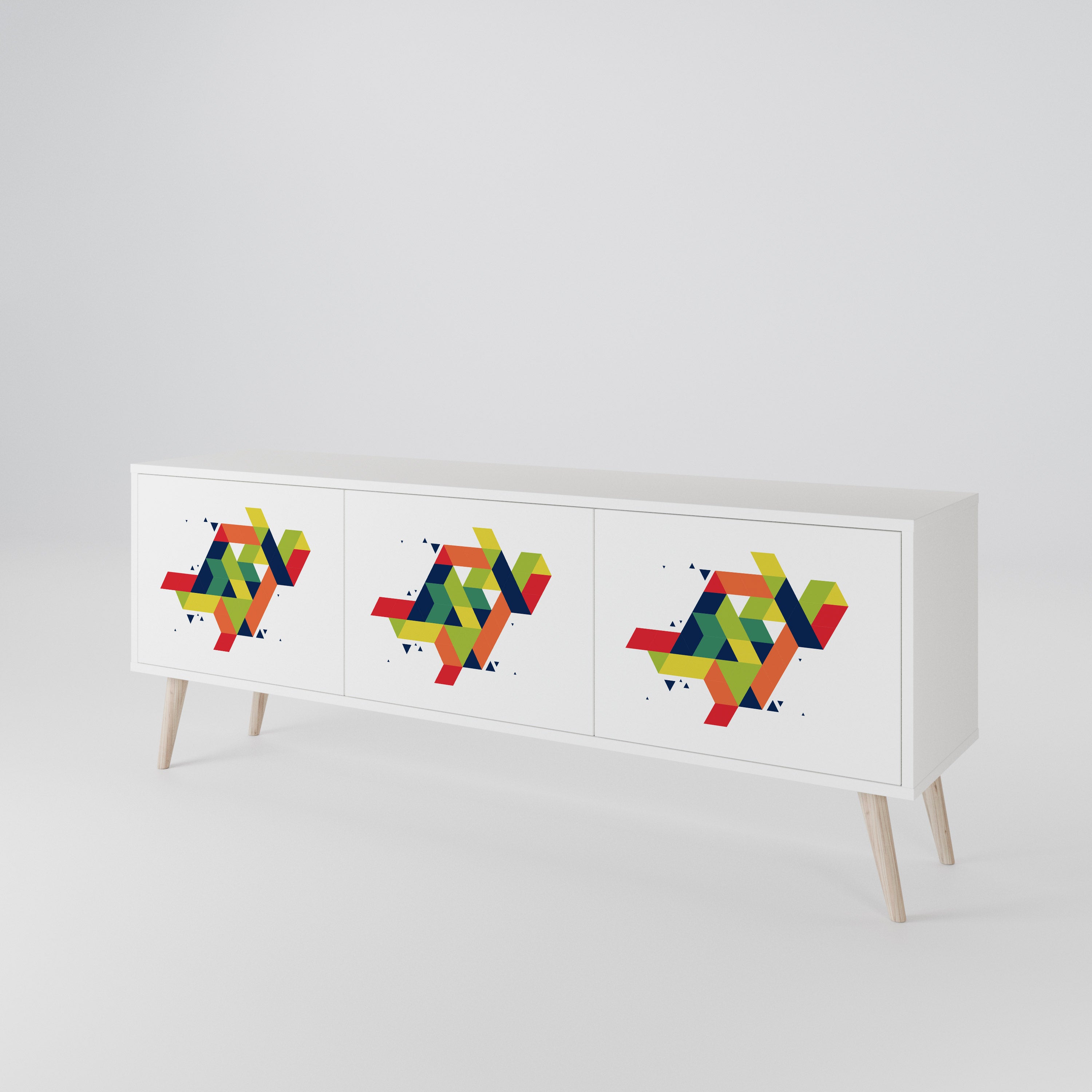 FUTURE SIGN 3-Door TV Cabinet