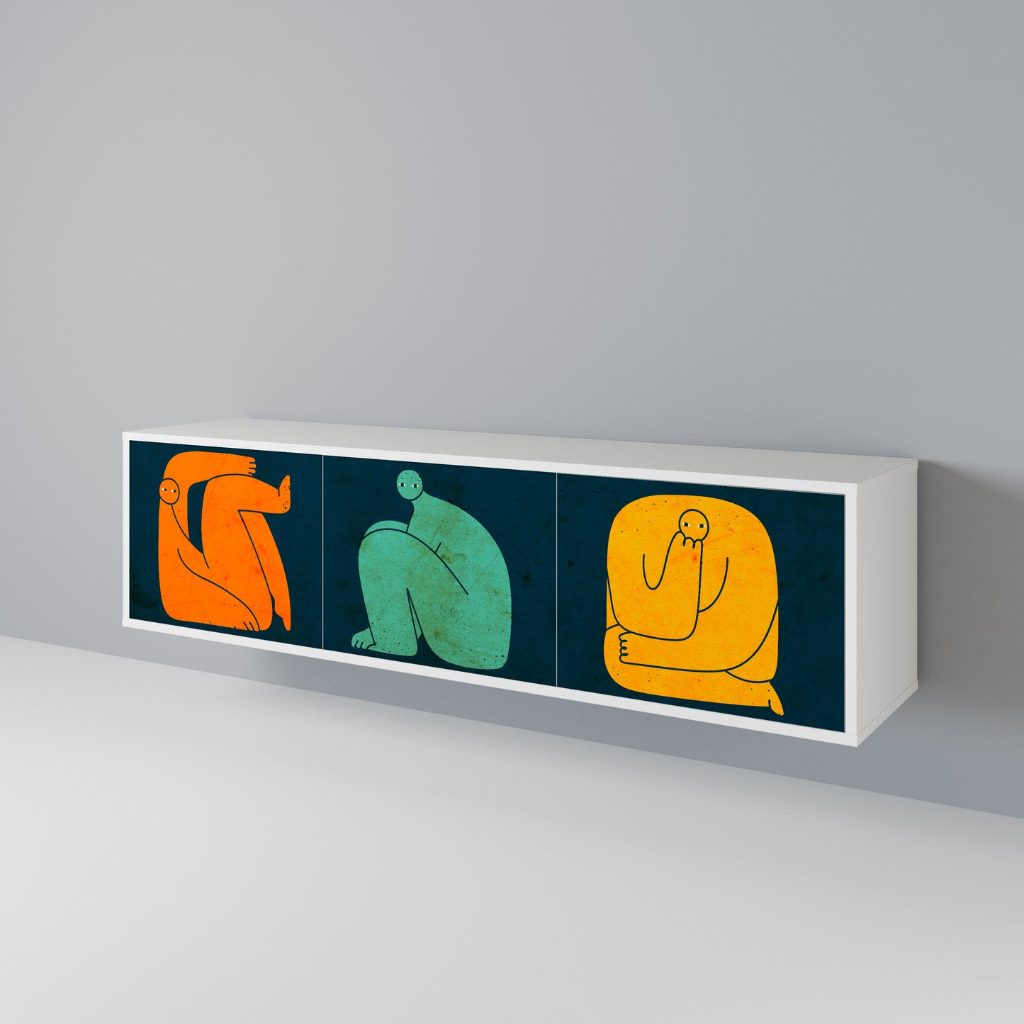 TOGETHER BUT SEPARATELY 3-Door TV Cabinet